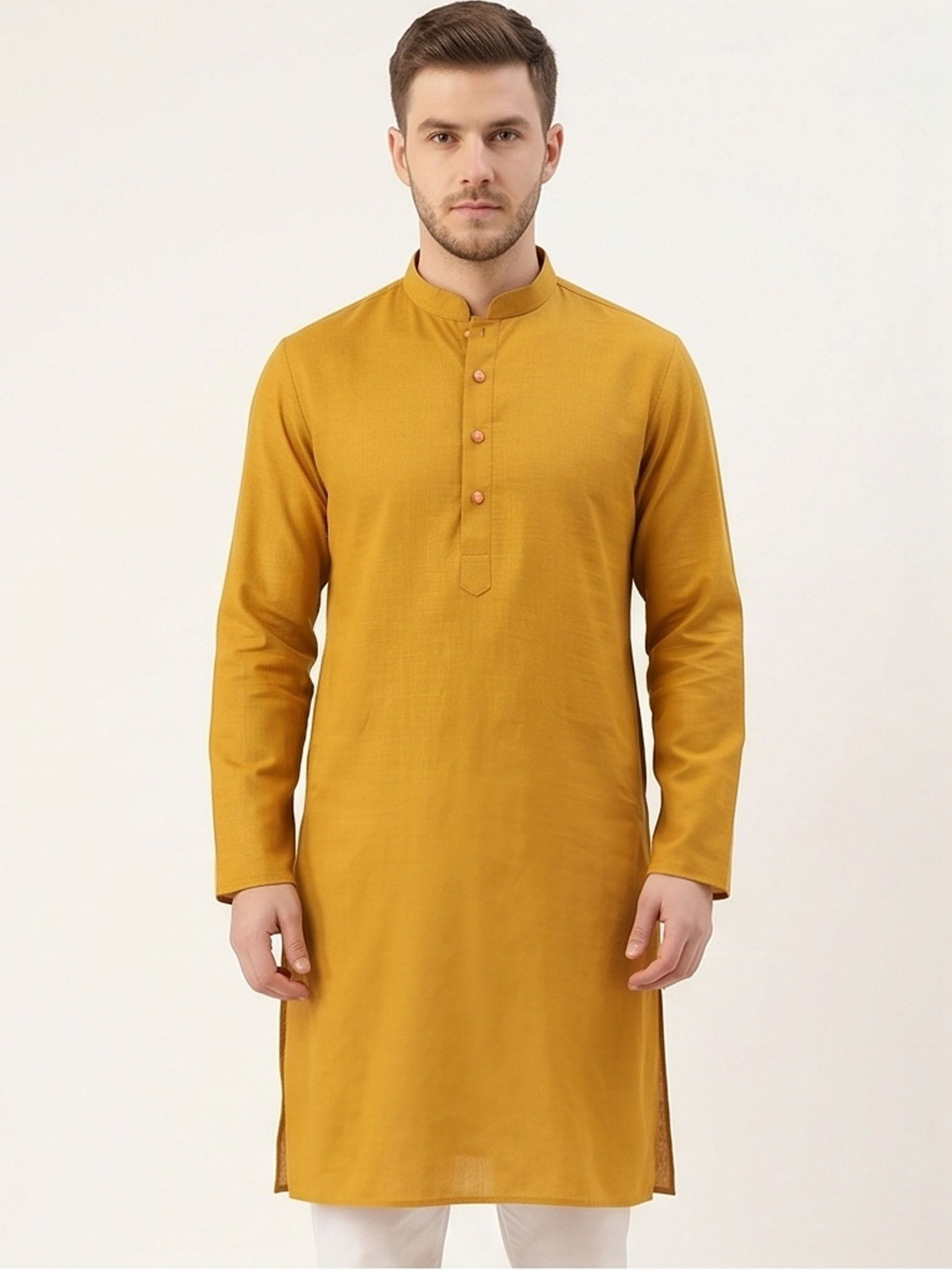 PANTOM Men Regular Pure Cotton Kurta with Churidar