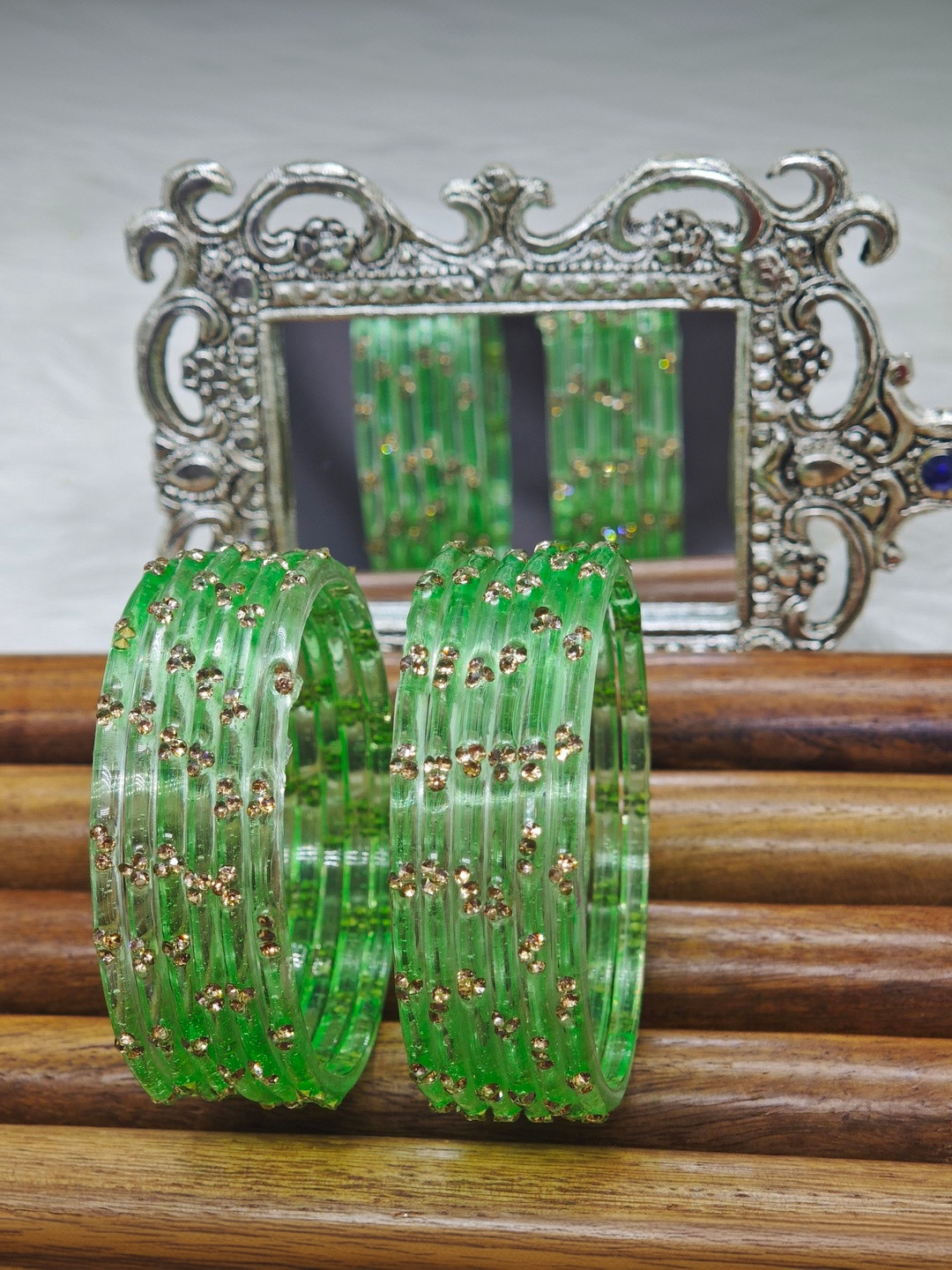 Rajni Embellished Stone Glass Bangles