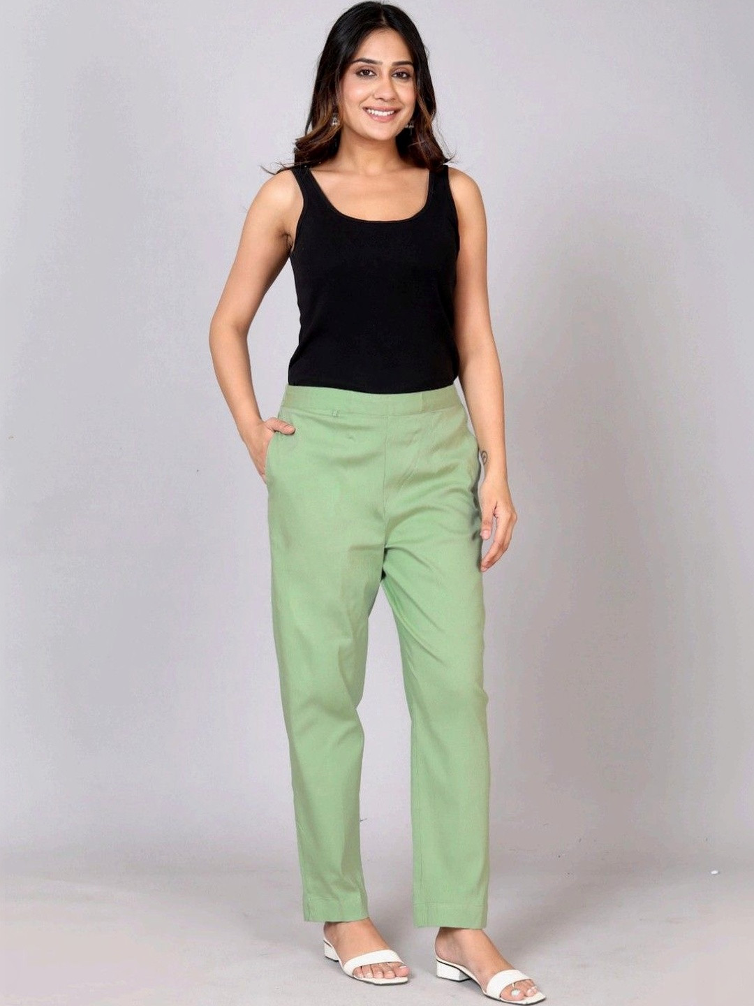 RIVNIX Women Smart High-Rise Trousers