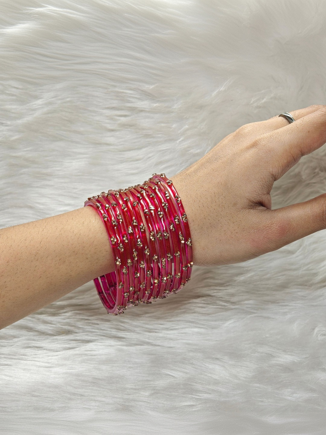 Rajni Embellished Stone Glass Bangles
