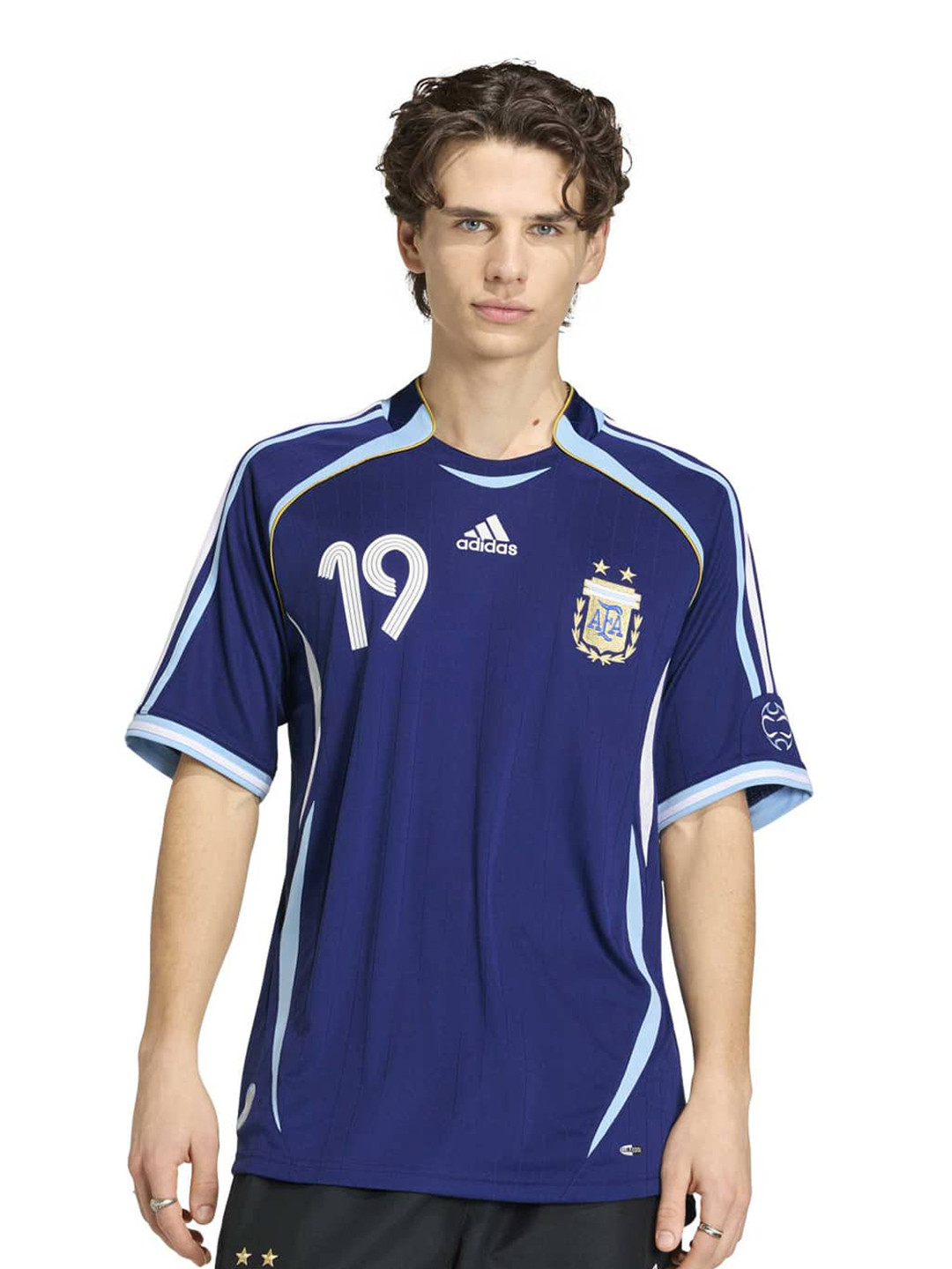 ADIDAS Argentina Away Jersey 2006 Messi Printed Round Neck Tshirt