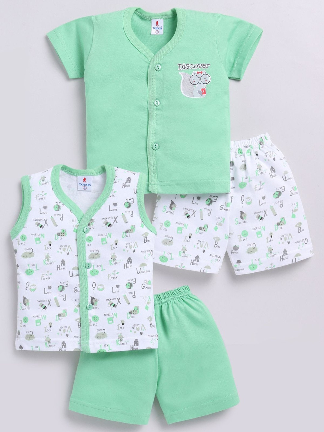 TODOS Boys Printed T-shirt with Shorts