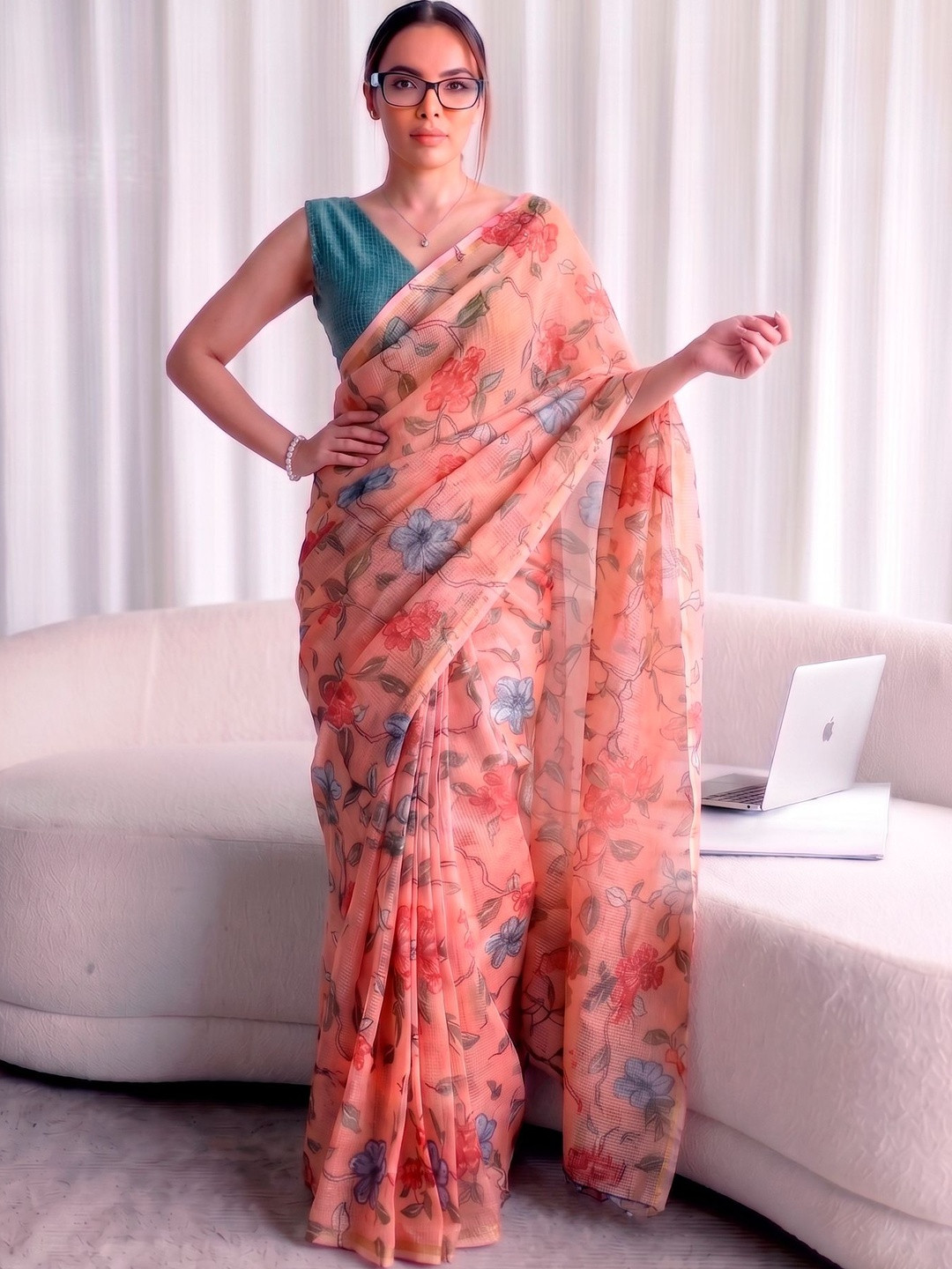 MADHAVPRIYA Floral Kota Saree