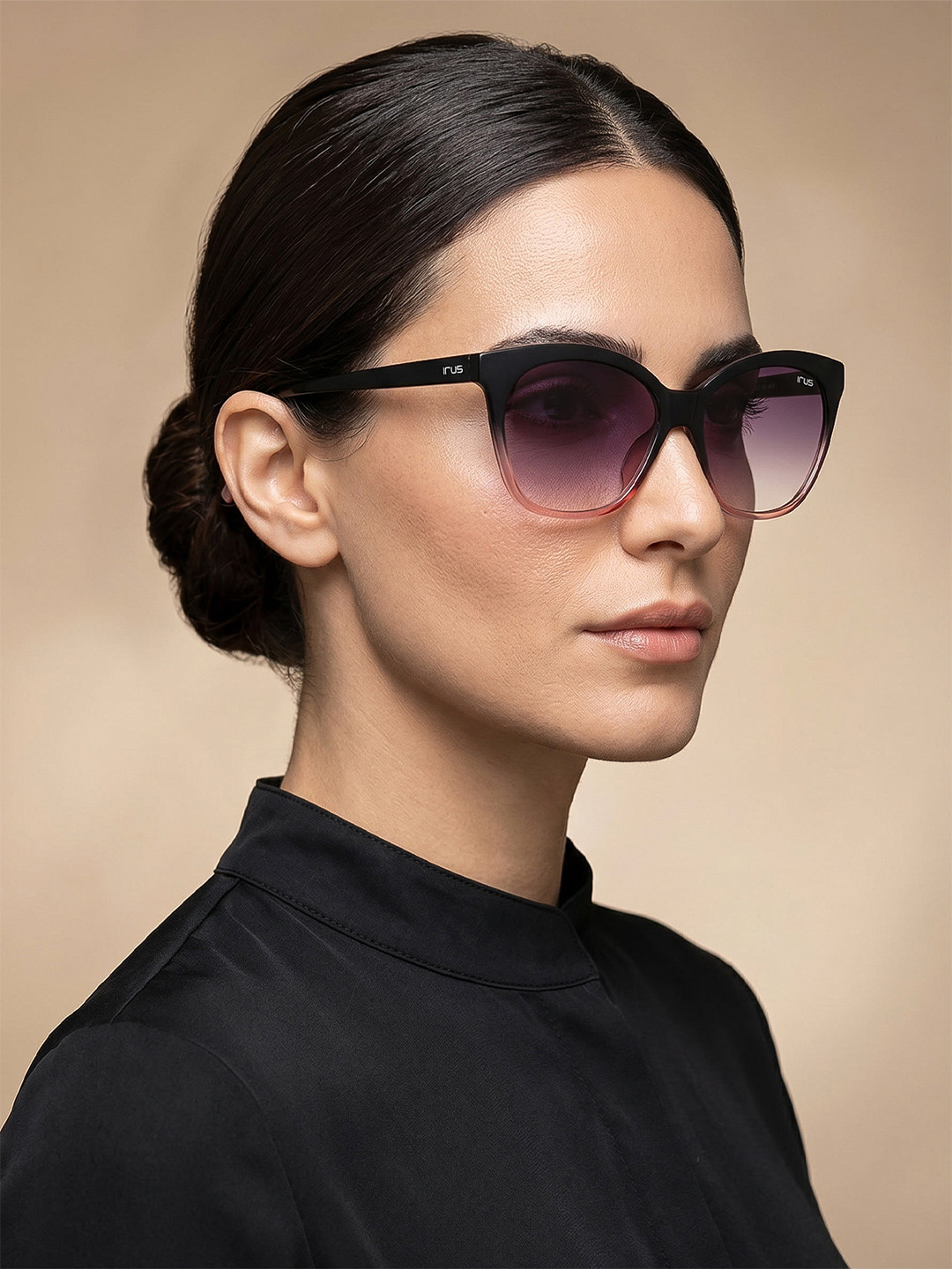 IRUS by IDEE Women Oval Sunglasses with UV Protected Lens IRS1218C2SG