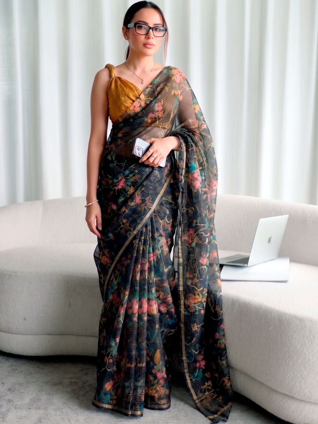 MADHAVPRIYA Floral Kota Saree