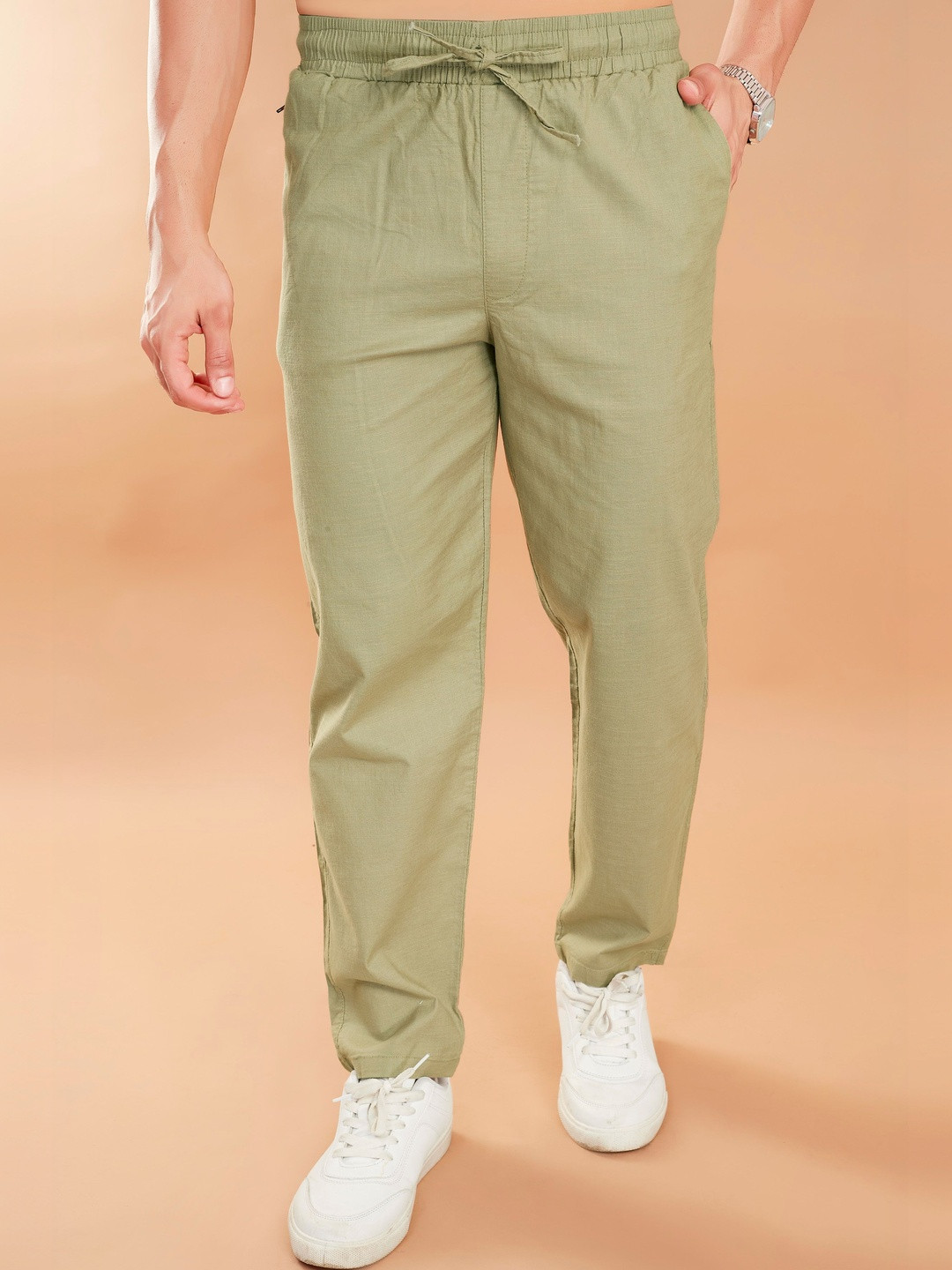 R.Code by The Roadster Life Co. Men Relaxed Trousers