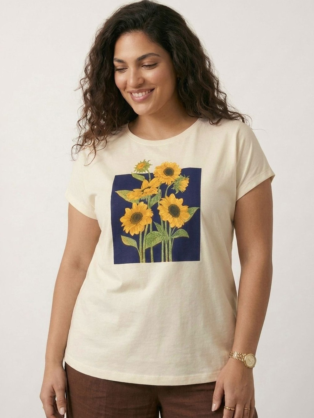 Nexus by Lifestyle Women Pluz Size Floral Printed T-shirt