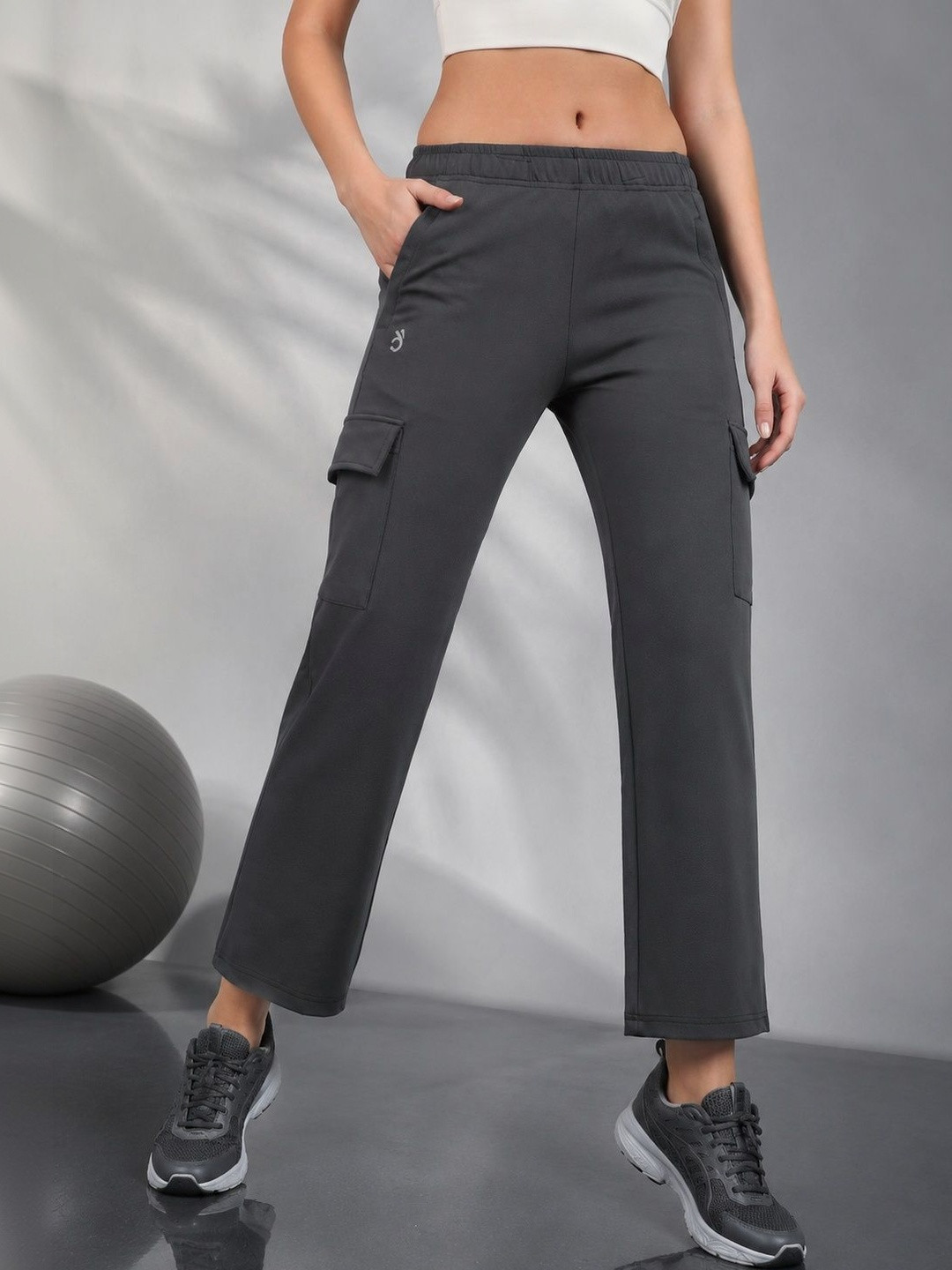 Lemona Women Slim Fit Brand Logo Training Cargos