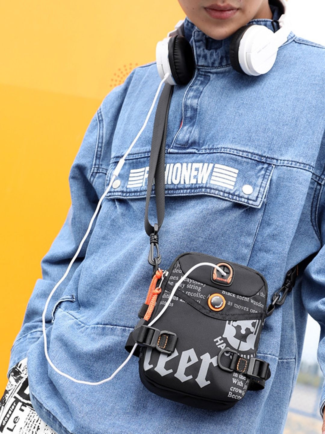 StyleCast Men Structured Messenger Bag