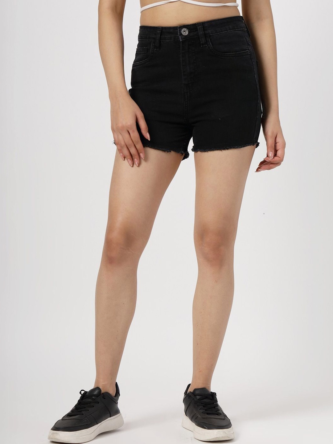 COSMIC Women Denim Blend Shorts