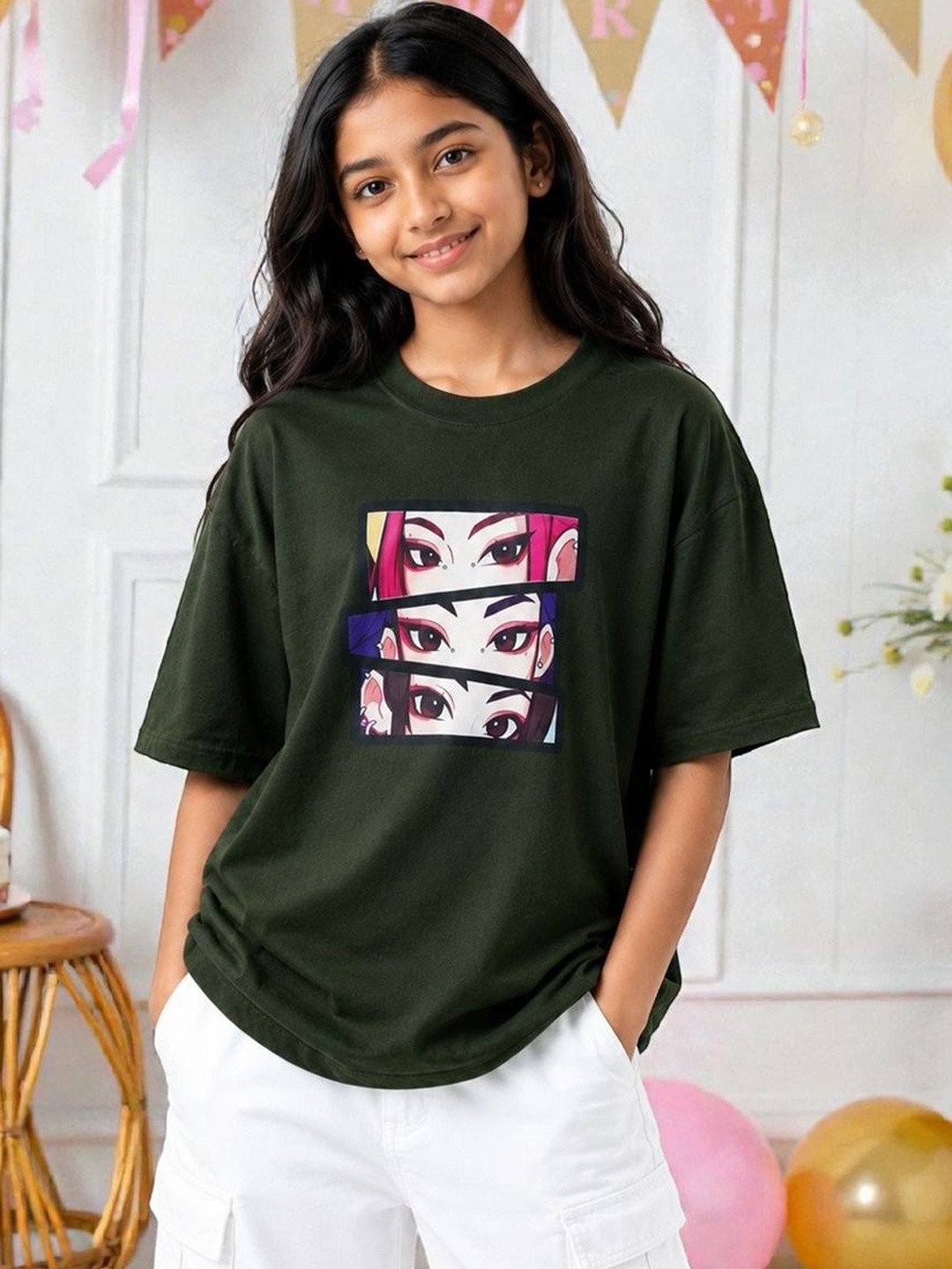 KEESOR Girls Printed T-shirt