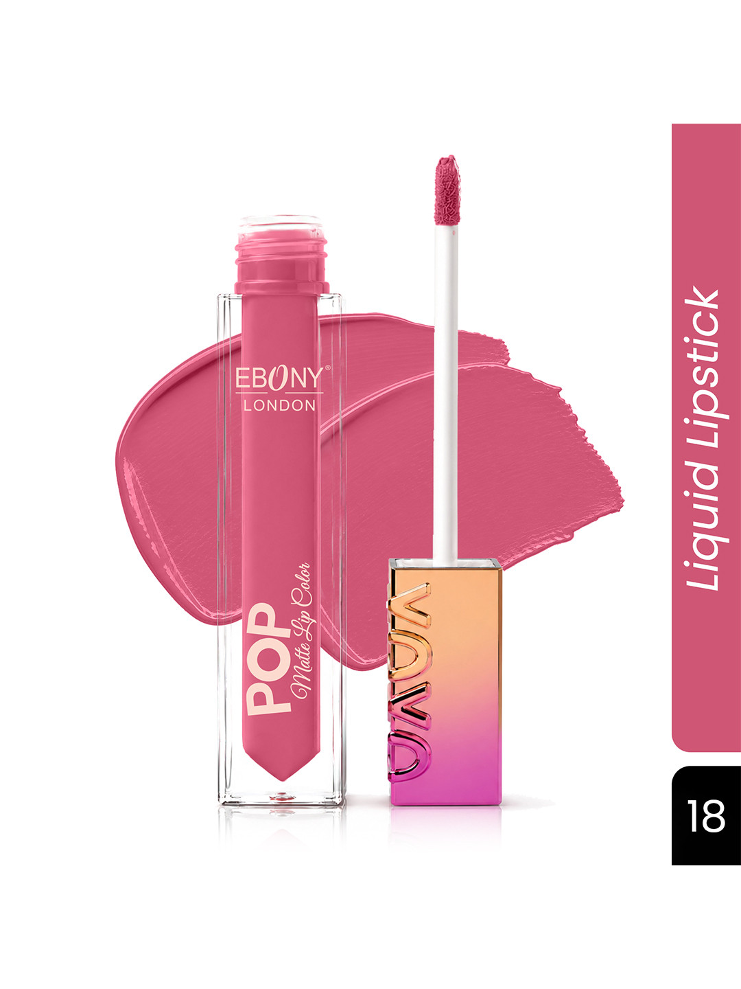 EBONY LONDON Pop Matte Waterproof Liquid Lip Color - 5 ml - Shade-18