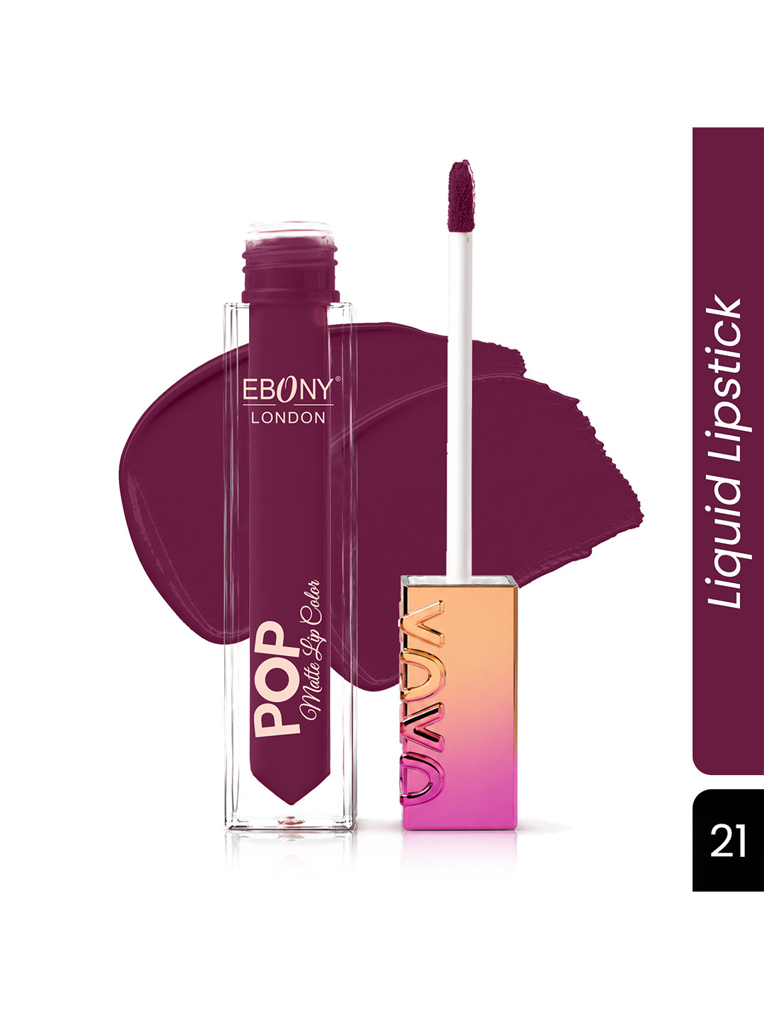 EBONY LONDON Pop Matte Waterproof Liquid Lip Color - 5 ml -Shade-21