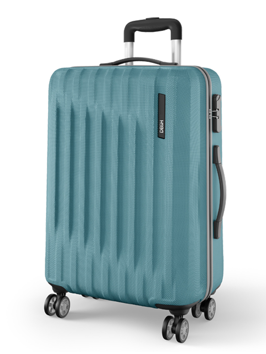 DB&H Cleo Green Polycarbonate 8 Wheel Hard Sided Large Trolley Bag Suitcase 79cm