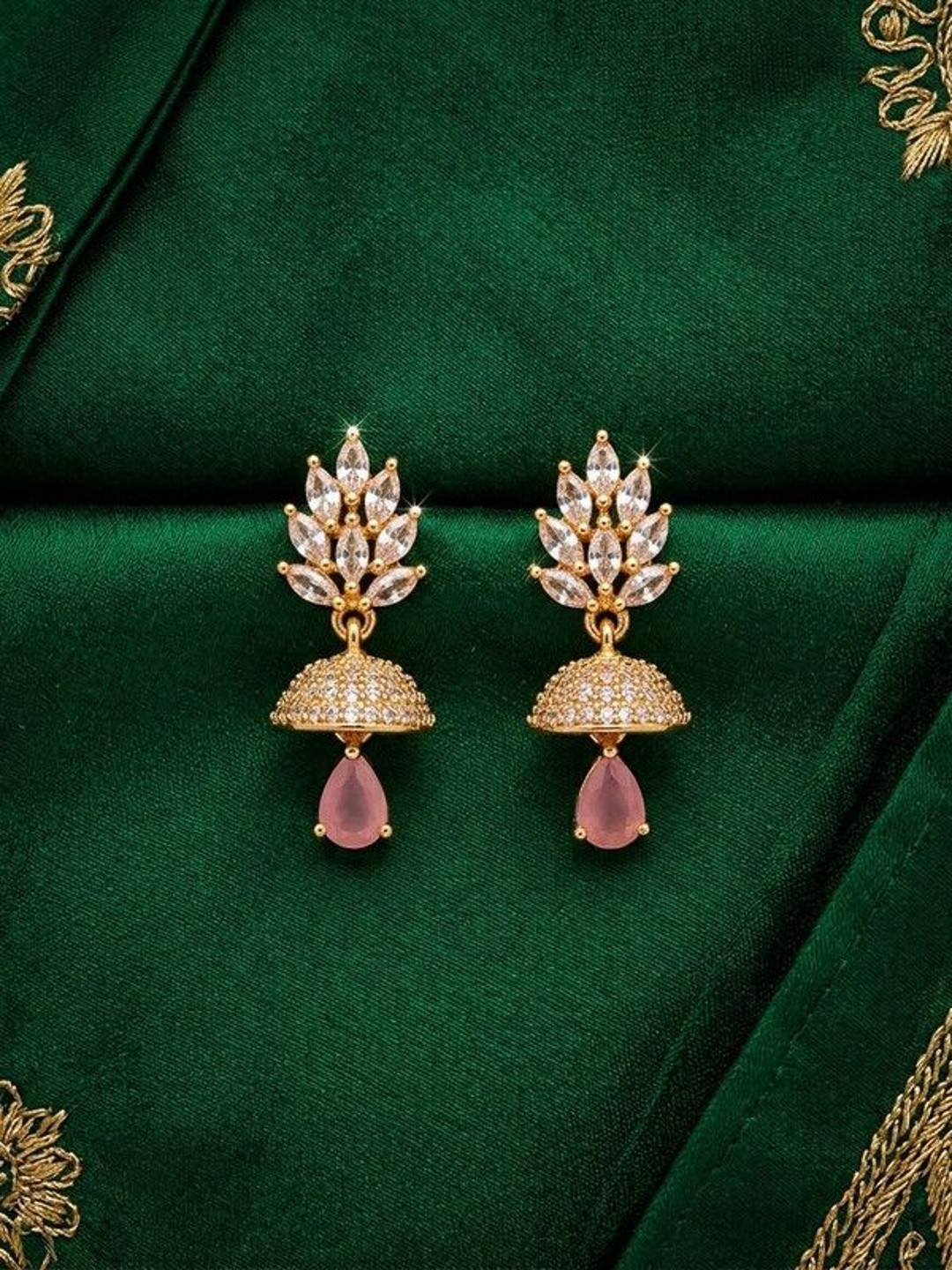 Talish Teardrop Shaped Jhumkas Earrings