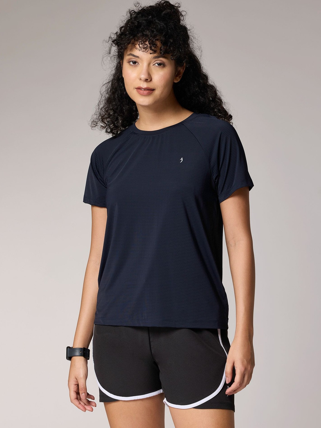 INCITE Women Striped Gym T-shirt