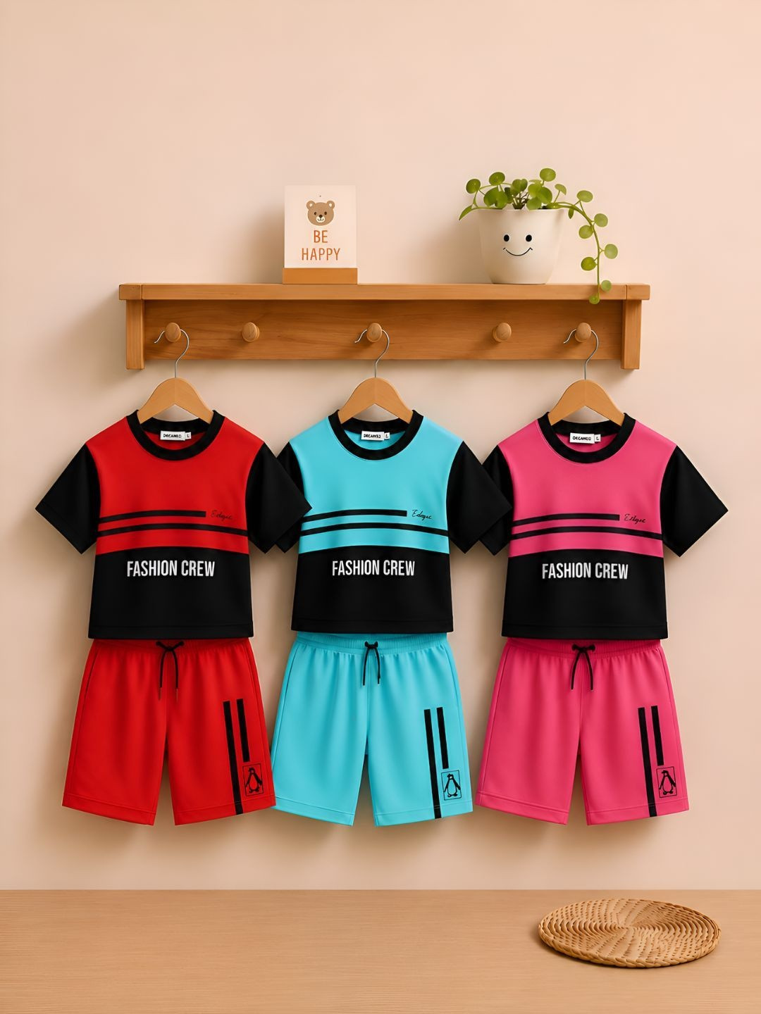 CUTE N TIGHT Boys Colourblocked T-shirt with Shorts