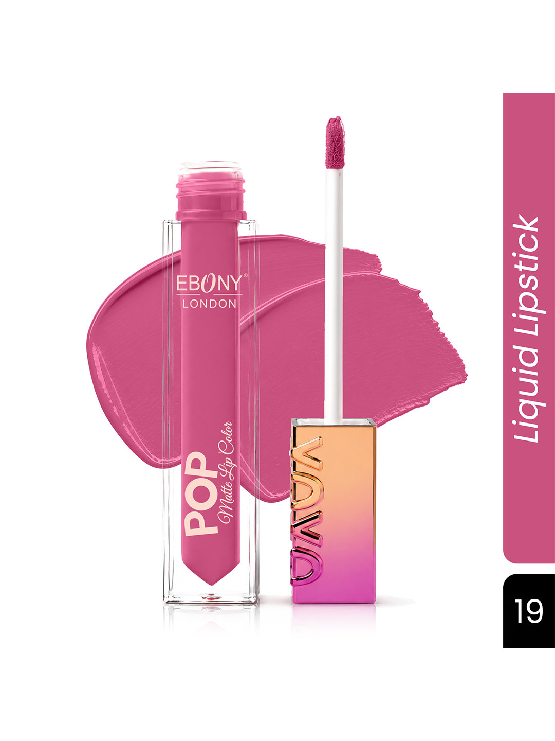 EBONY LONDON Pop Matte Waterproof Liquid Lip Color - 5 ml -Shade-19