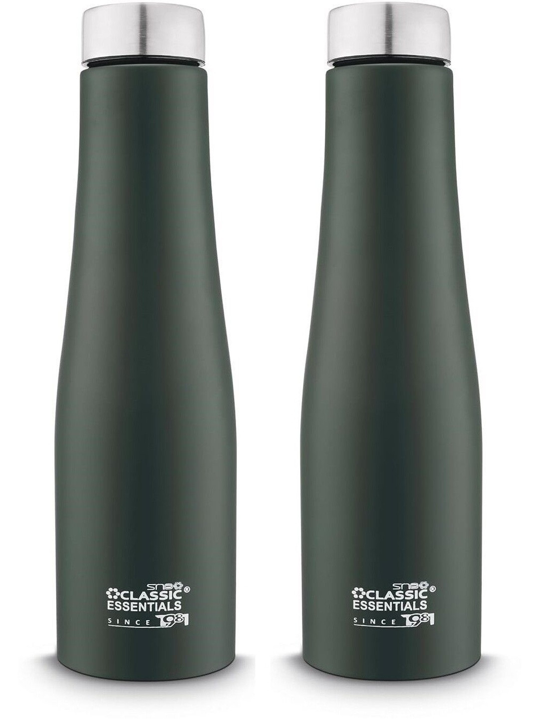 Classic Essentials Puro Stainless Steel Single Wall Vacuum 2 Pcs Water Bottle - 1L