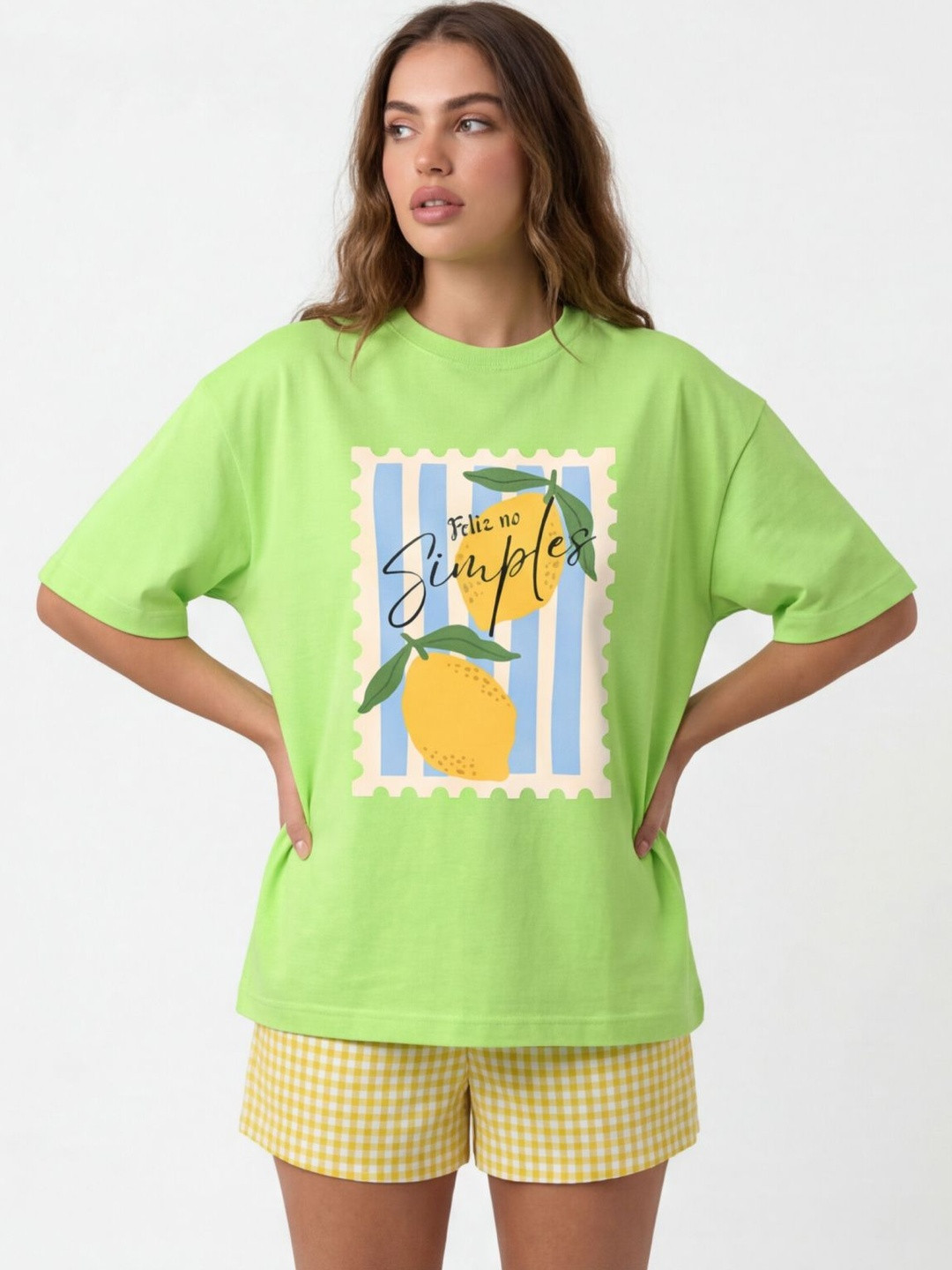 MOKARI Women Printed Boxy T-shirt