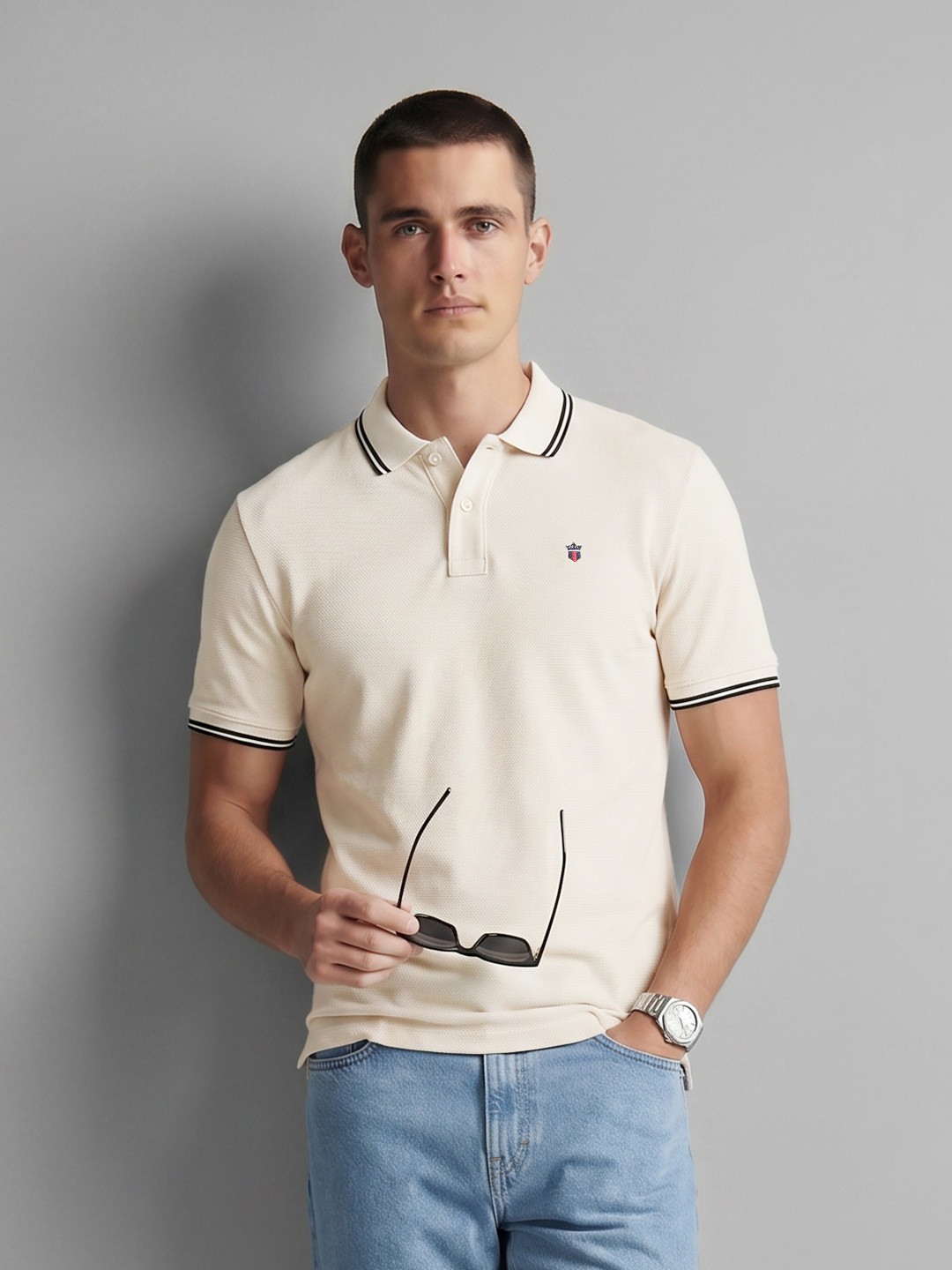 Louis Philippe Jeans Slim Fit Polo Collar T-Shirt
