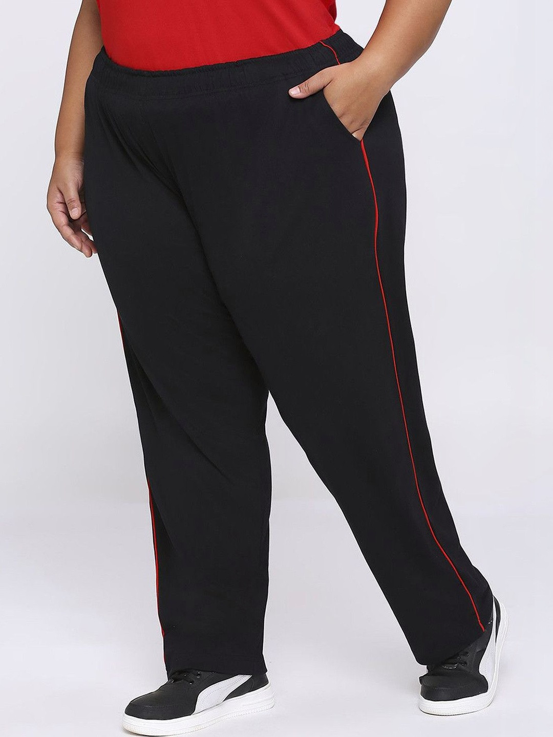 Vaishvik Women Pure Cotton Mid Rise Track Pants