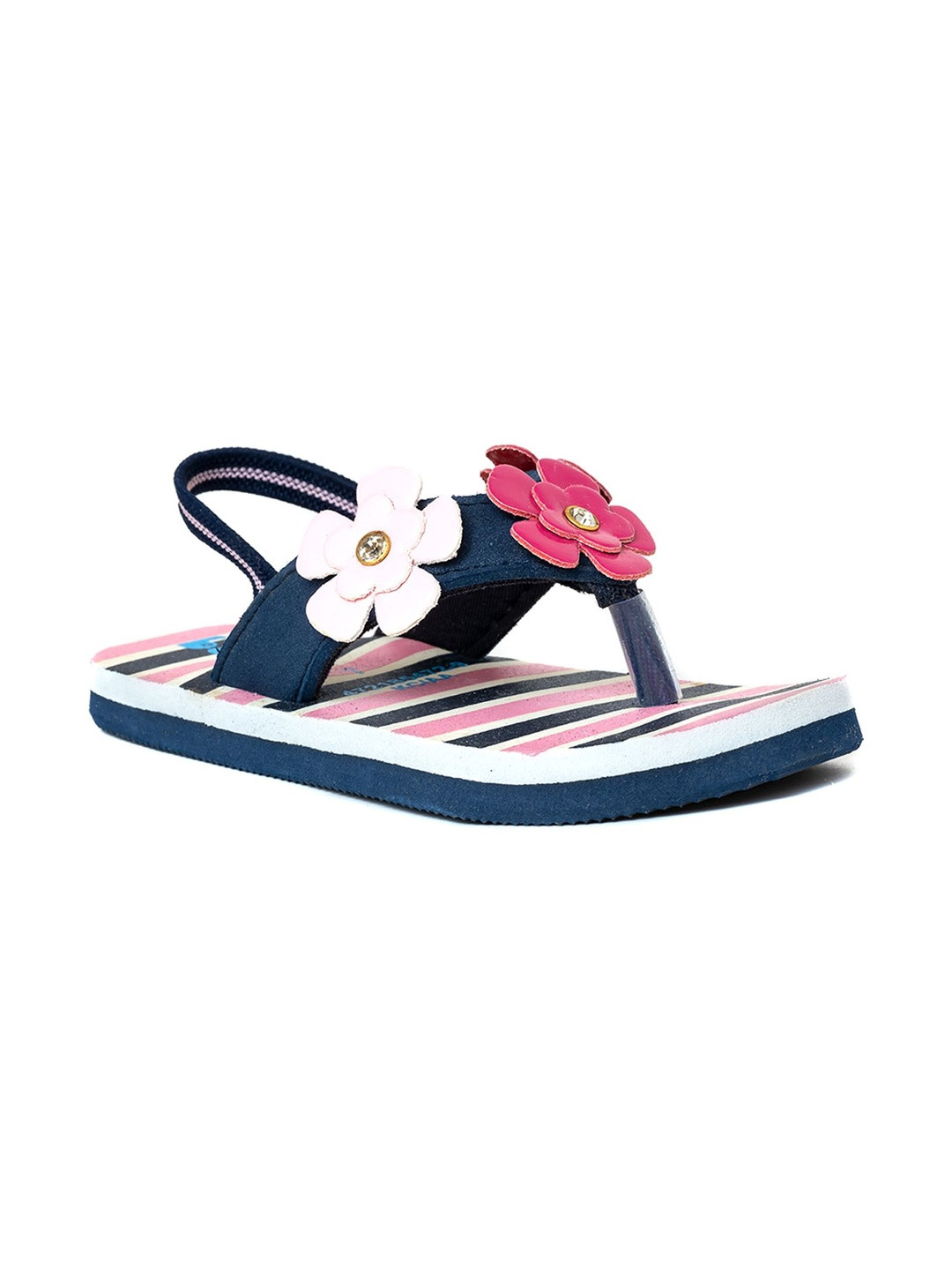 Khadims Girls Striped Thong Flip-Flops