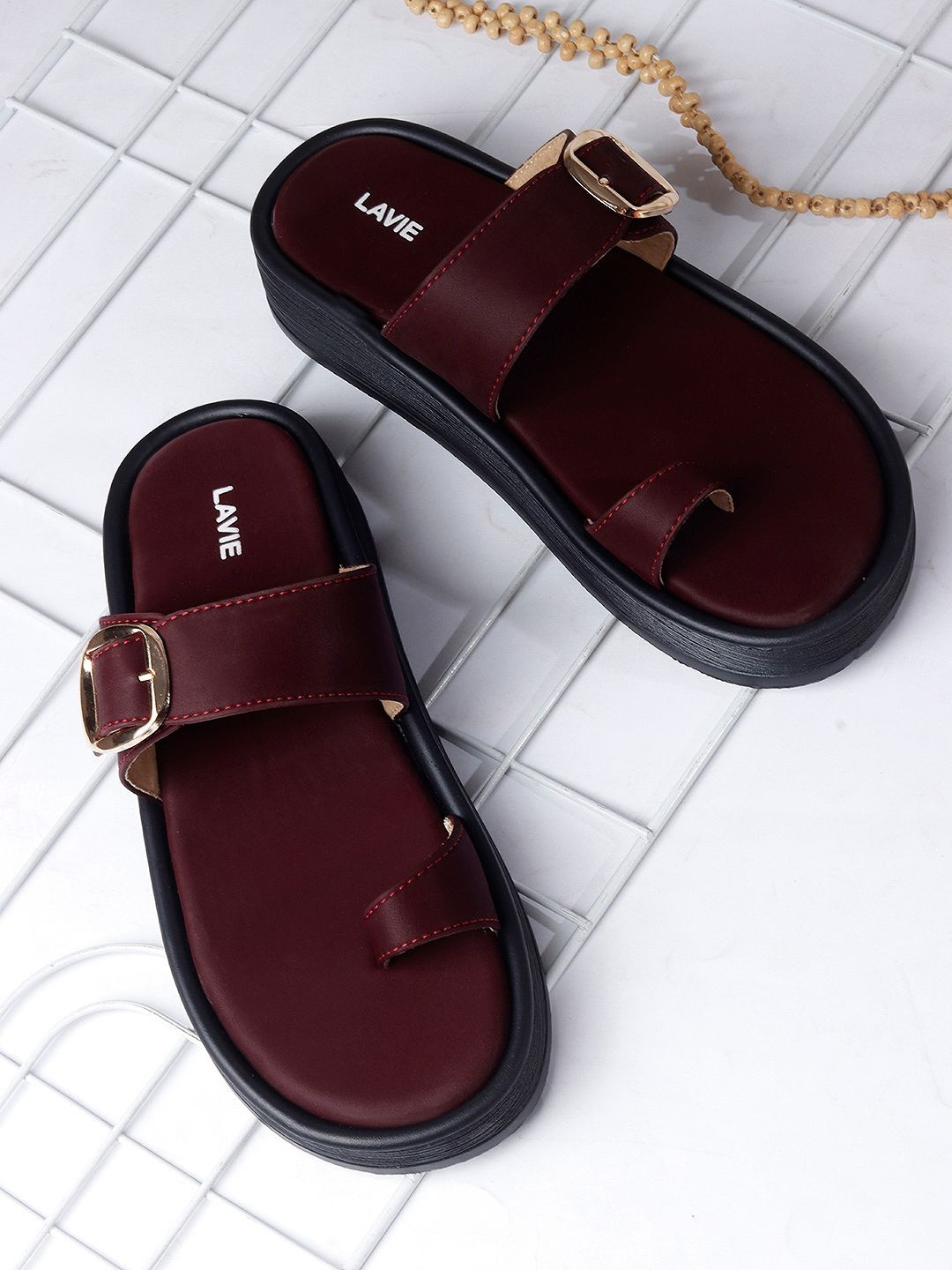 Lavie Women Open Toe Flats with Buckles