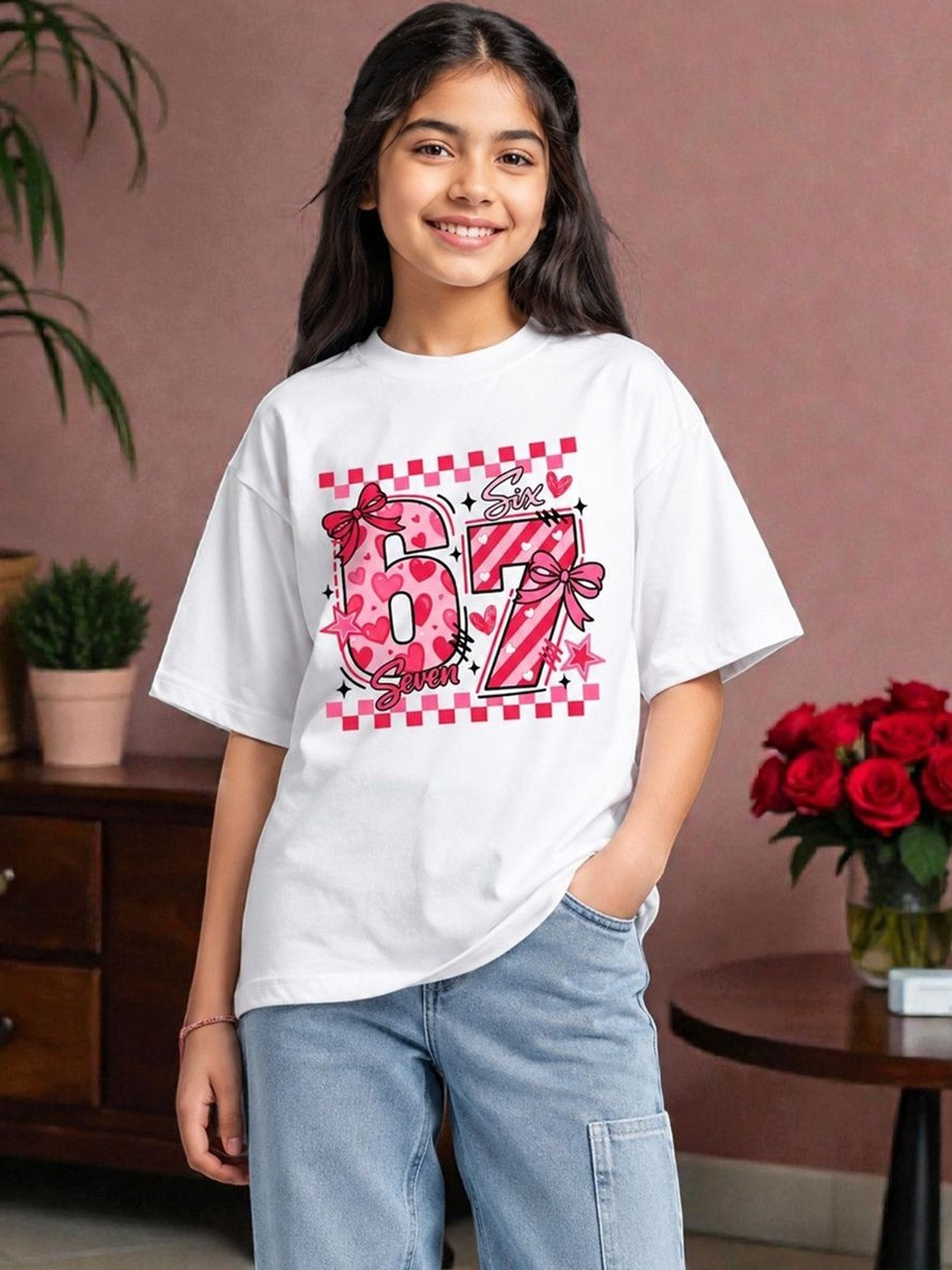 KEESOR Girls Printed T-shirt