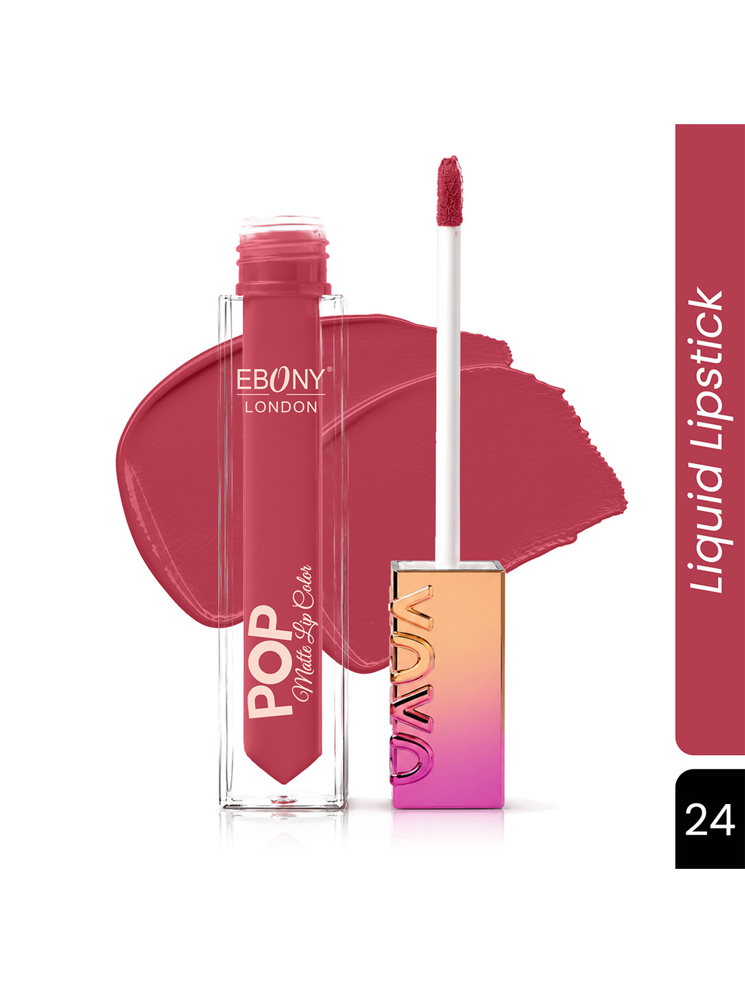 EBONY LONDON Pop Matte Waterproof Liquid Lip Color - 5 ml - Shade-24