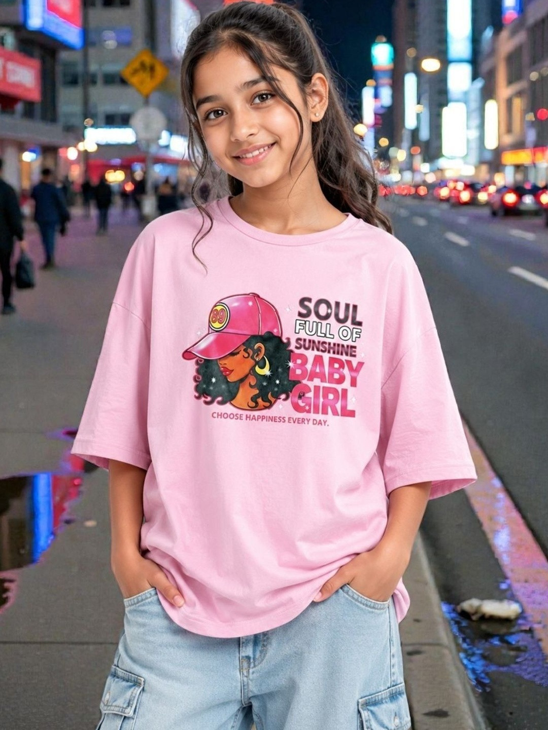 KEESOR Girls Printed T-shirt
