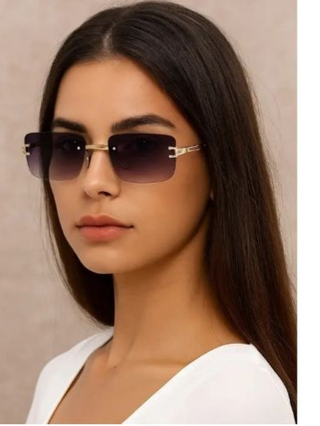 Artrue Unisex Black Lens & Gold-Toned Aviator Sunglasses With UV Protected Lens