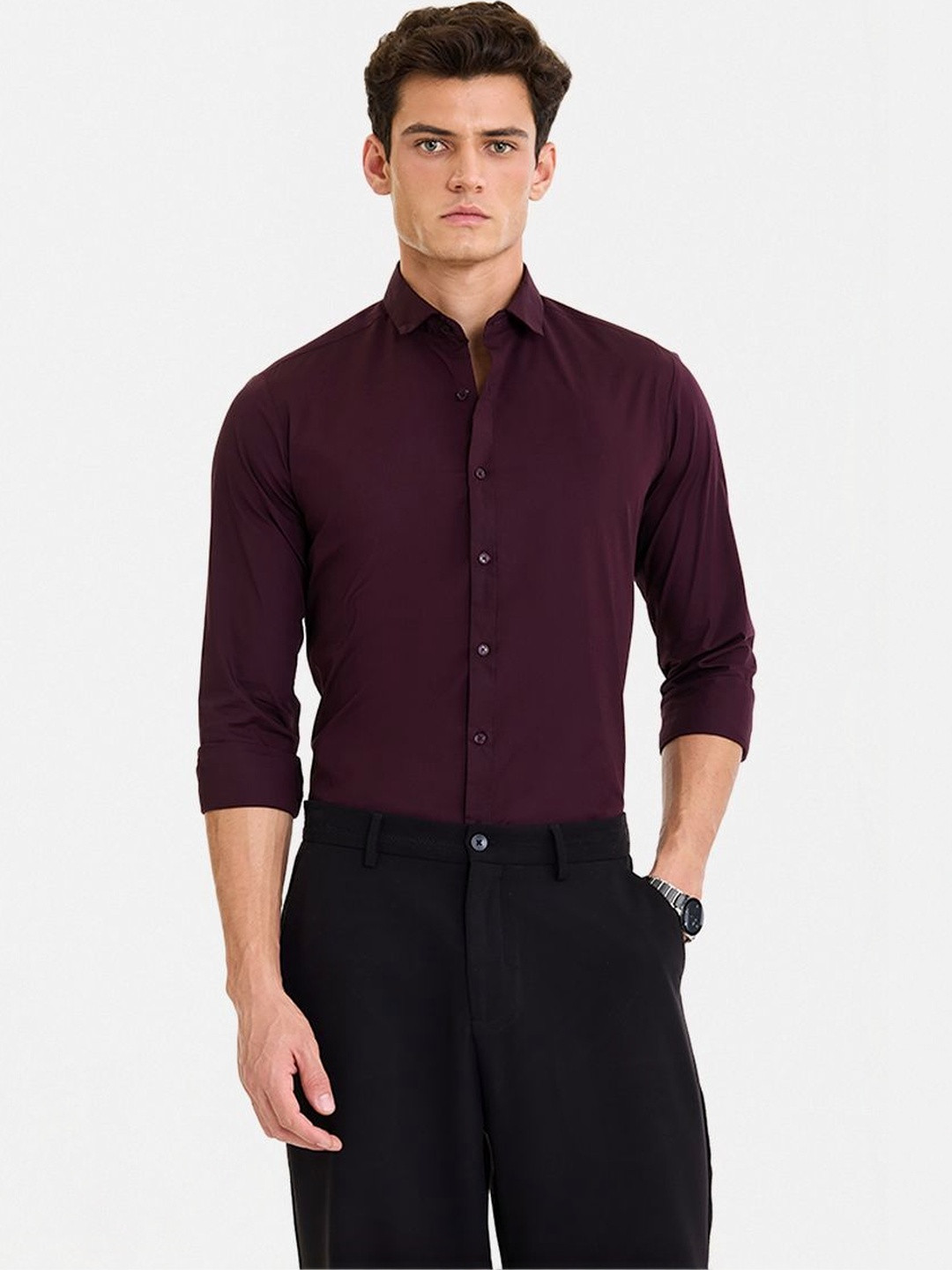 Snitch Men Slim Fit Casual Shirt