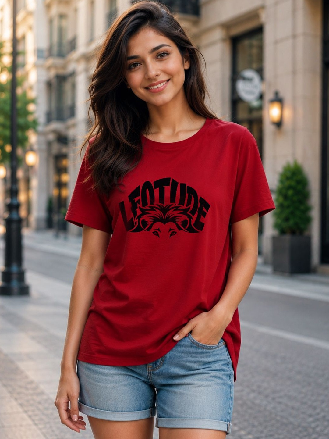 Leotude Women Printed T-shirt