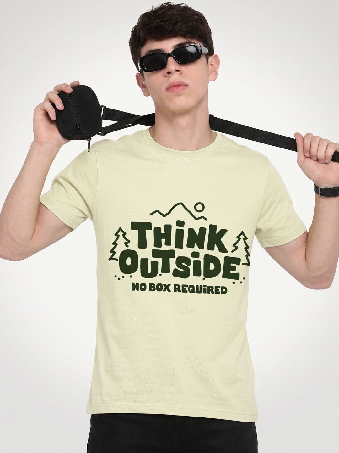 The Roadster Lifestyle Co Printed Round Neck Tshirts