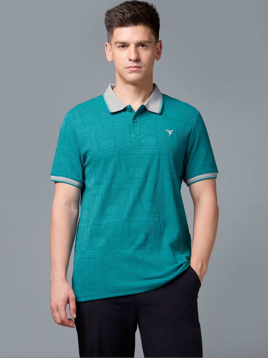 Technosport Men Polo Collar T-shirt