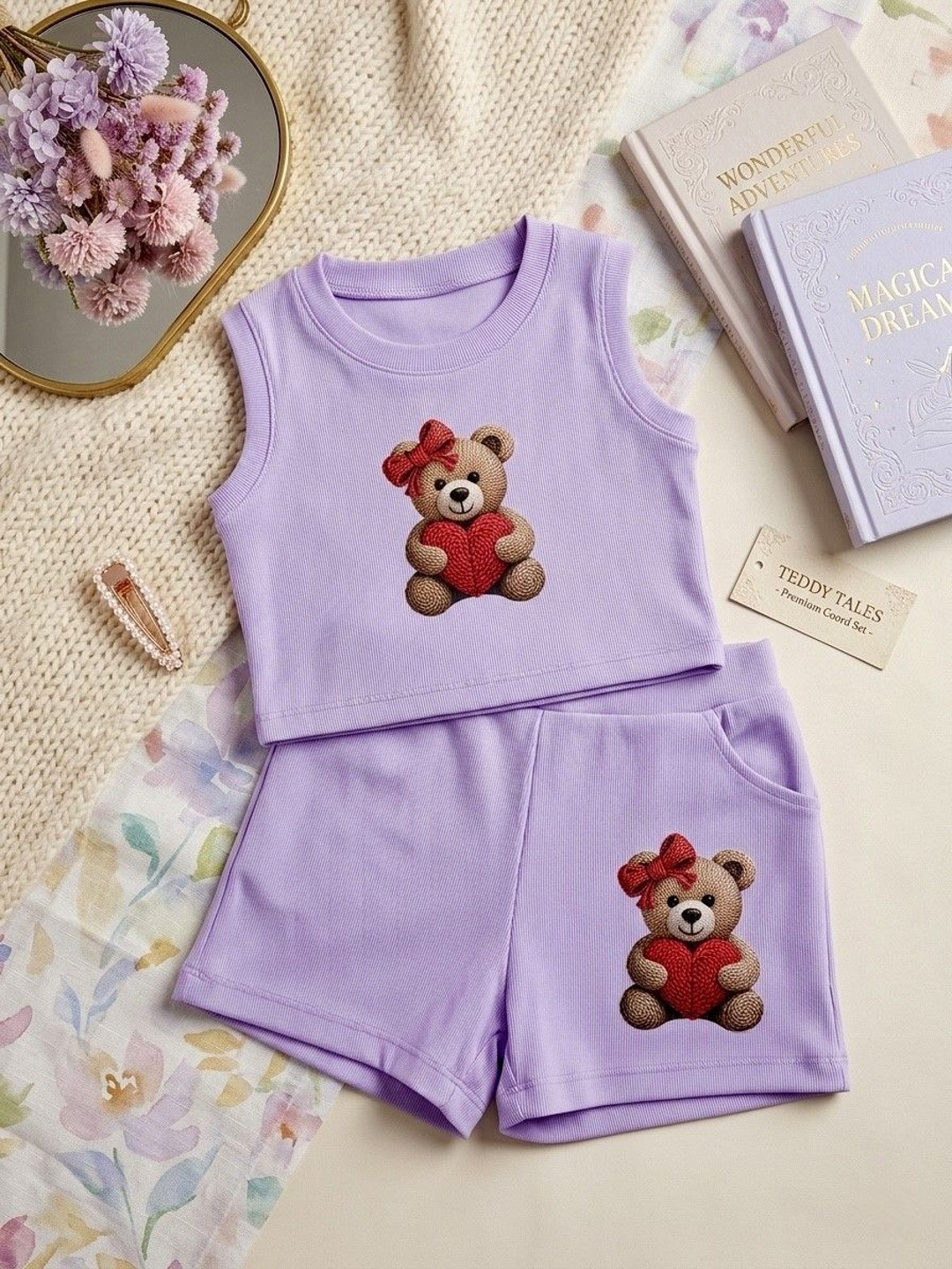 TRUFFLES Girls Printed Top With Shorts