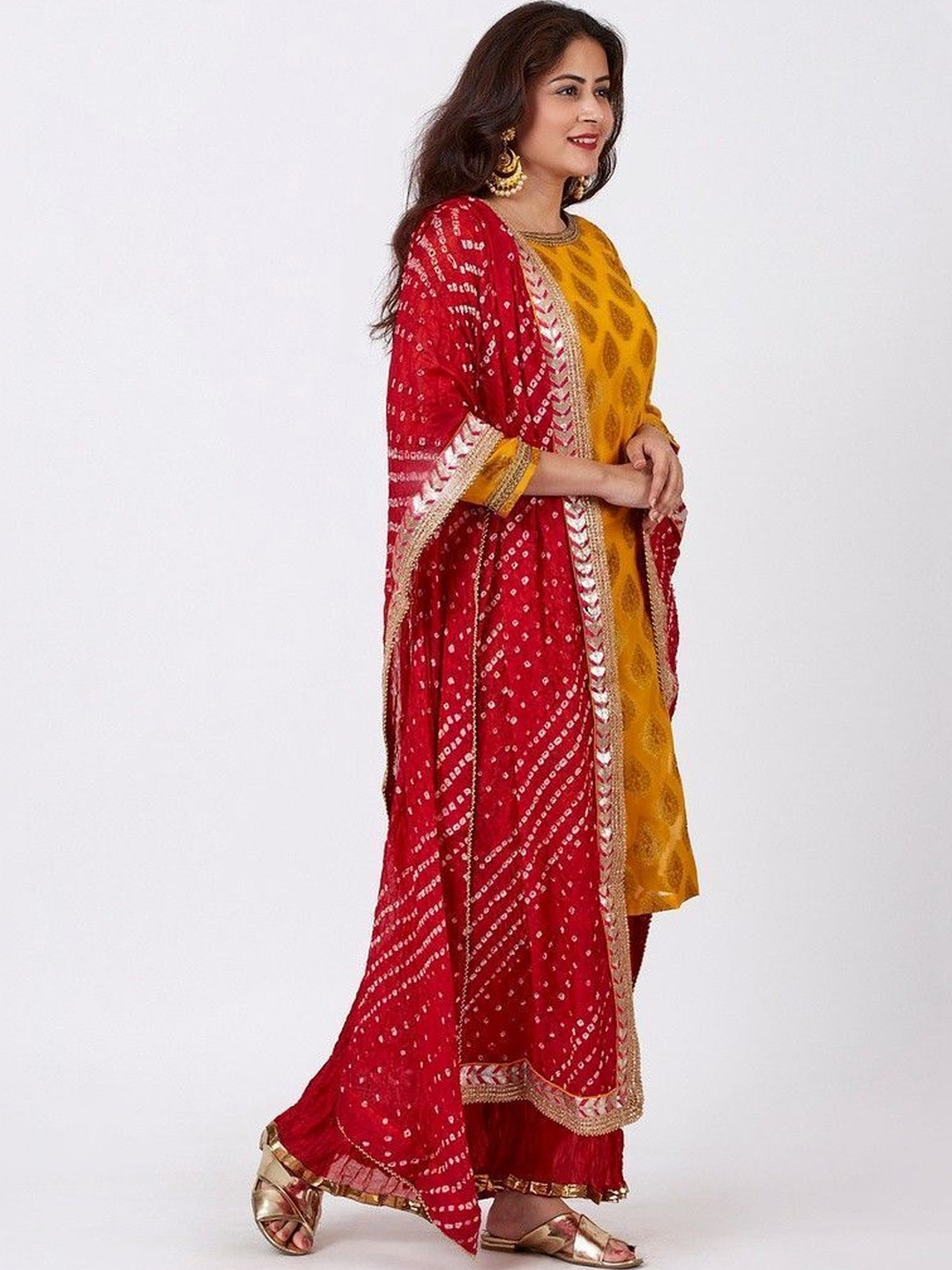 PK HUB Printed Art Silk Dupatta with Zari