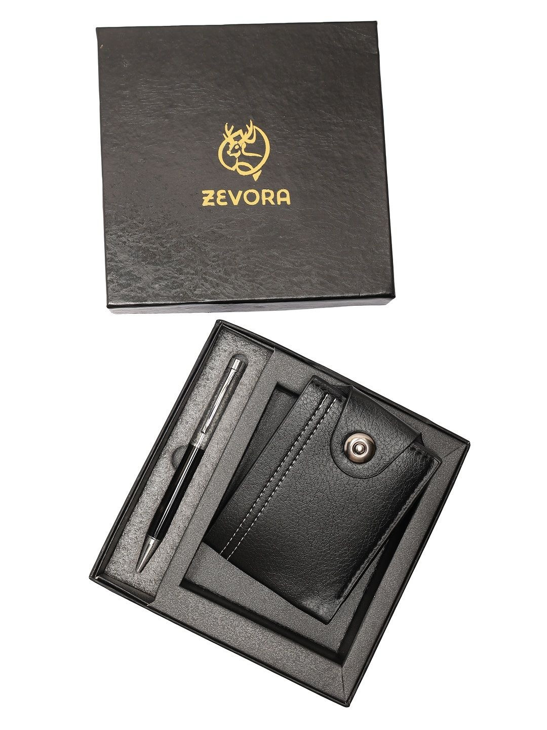 ZEVORA Men Pen & Leather Wallet Gift Set