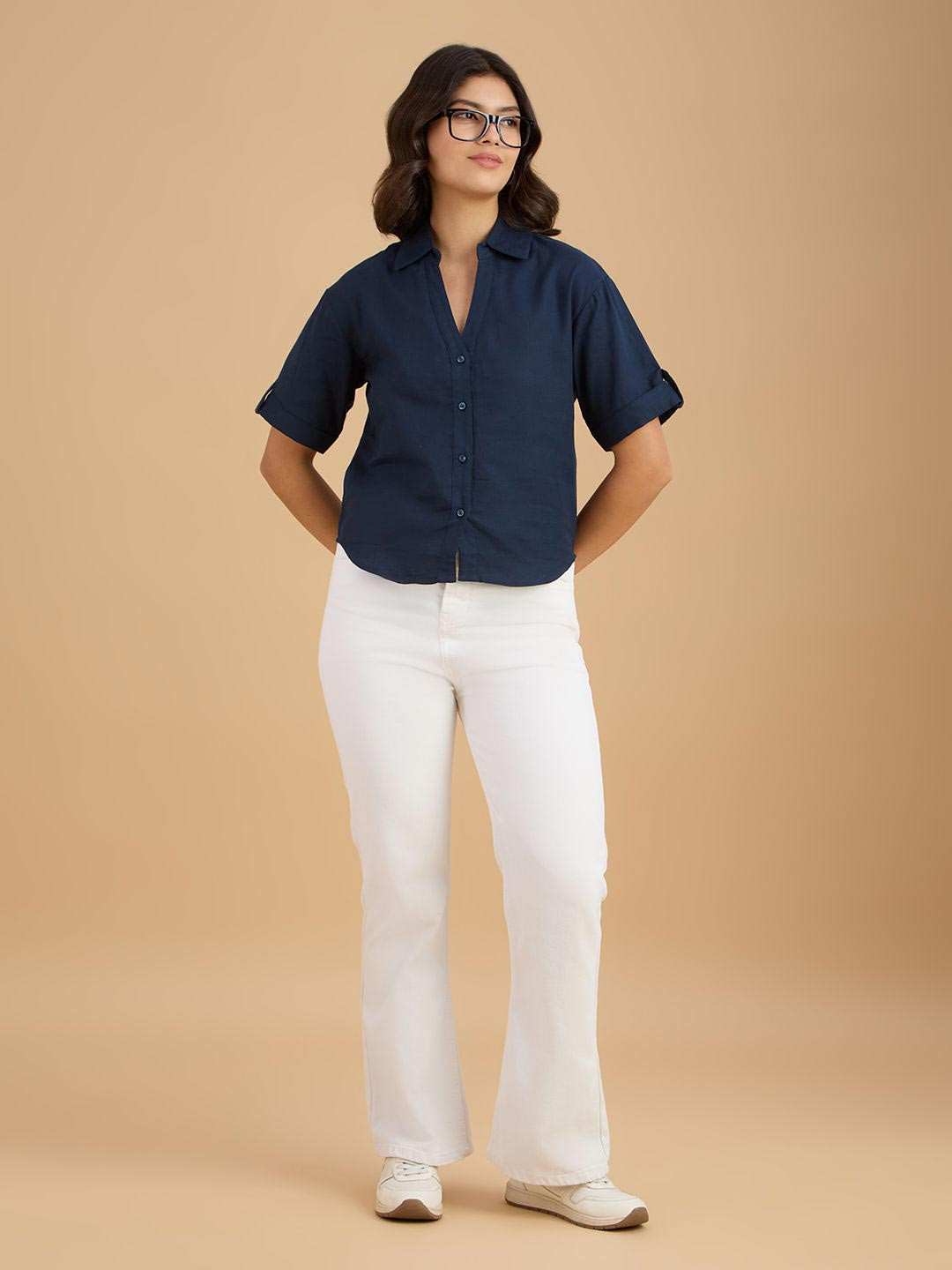 The Roadster Lifestyle Co Cotton Spread Collar Shirts