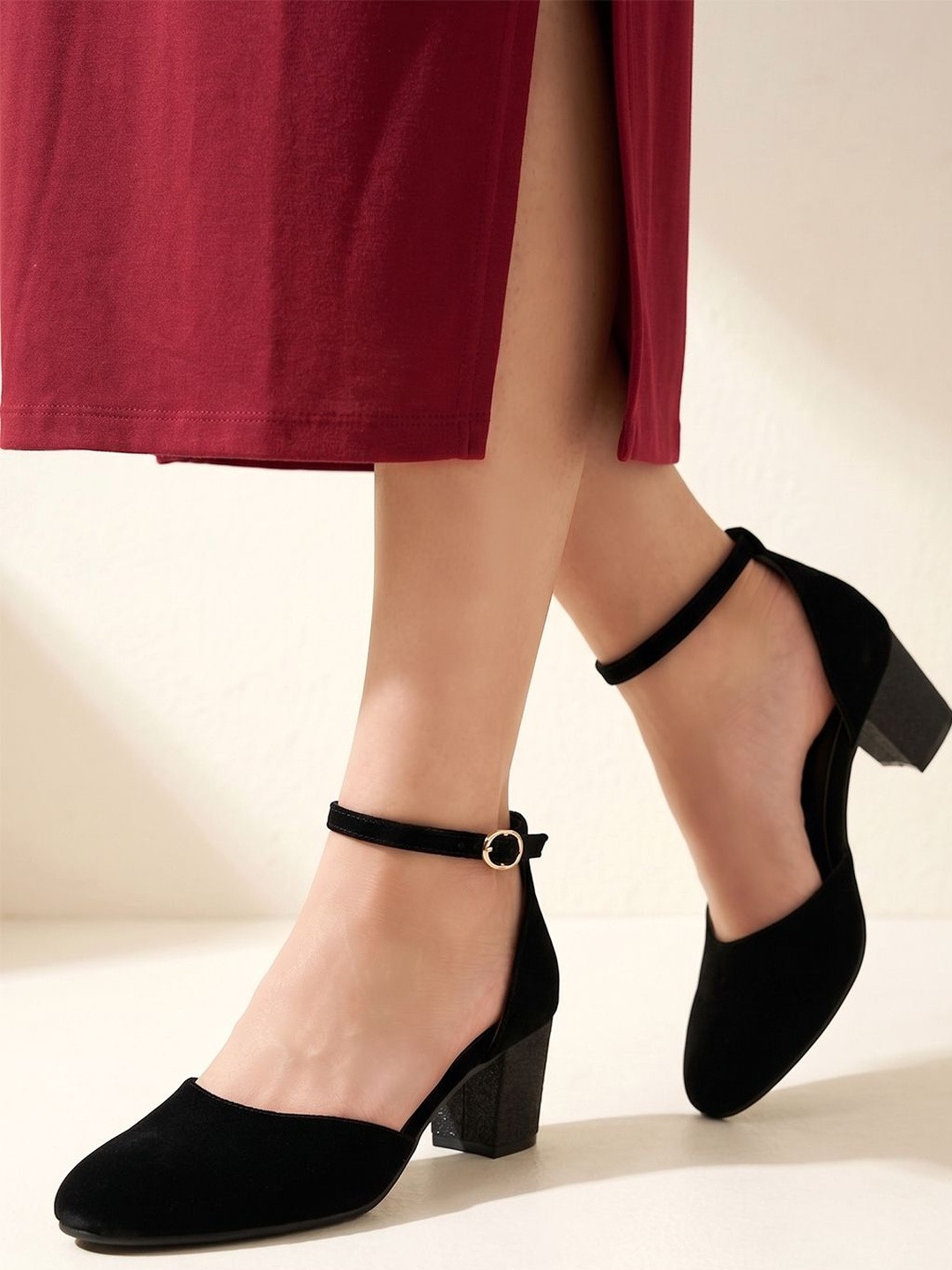 Stylestry Women Pointed Toe Block Sandals