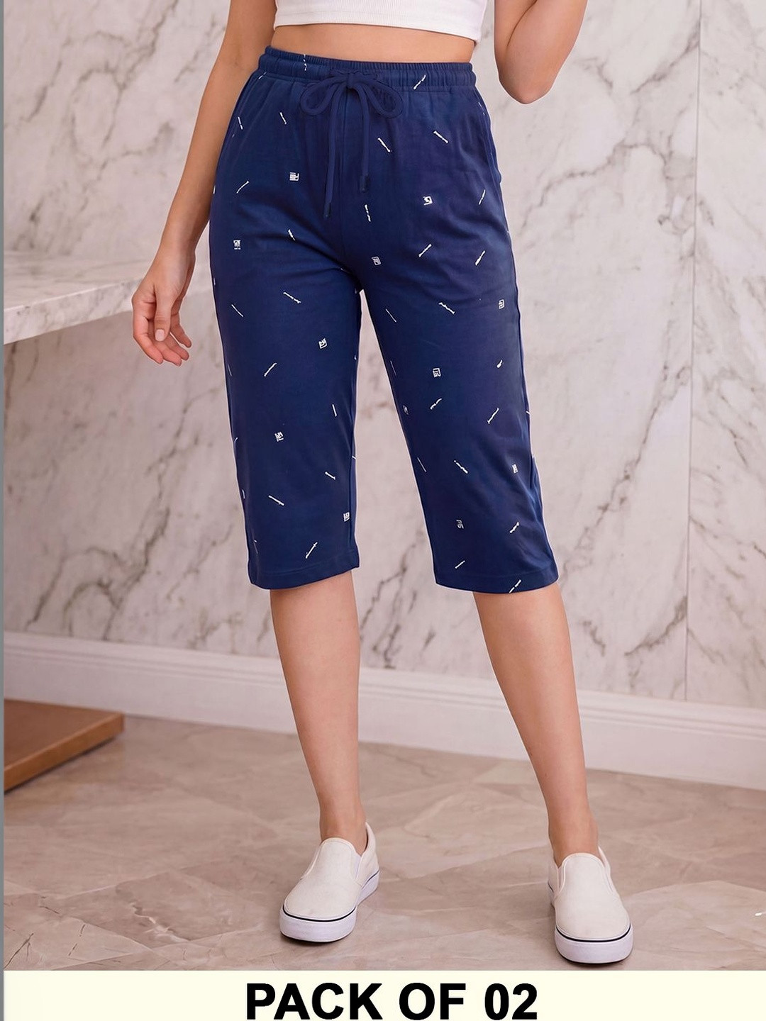 FEEL TRACK Women Printed Capris