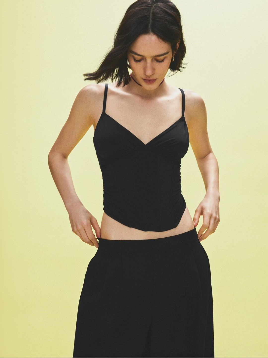 Bershka Ruched Corset Top