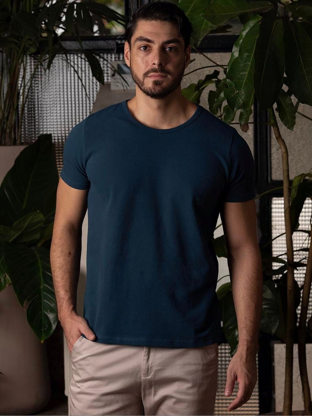 ARISTOBRAT Men Pique T-shirt in Titan Blue