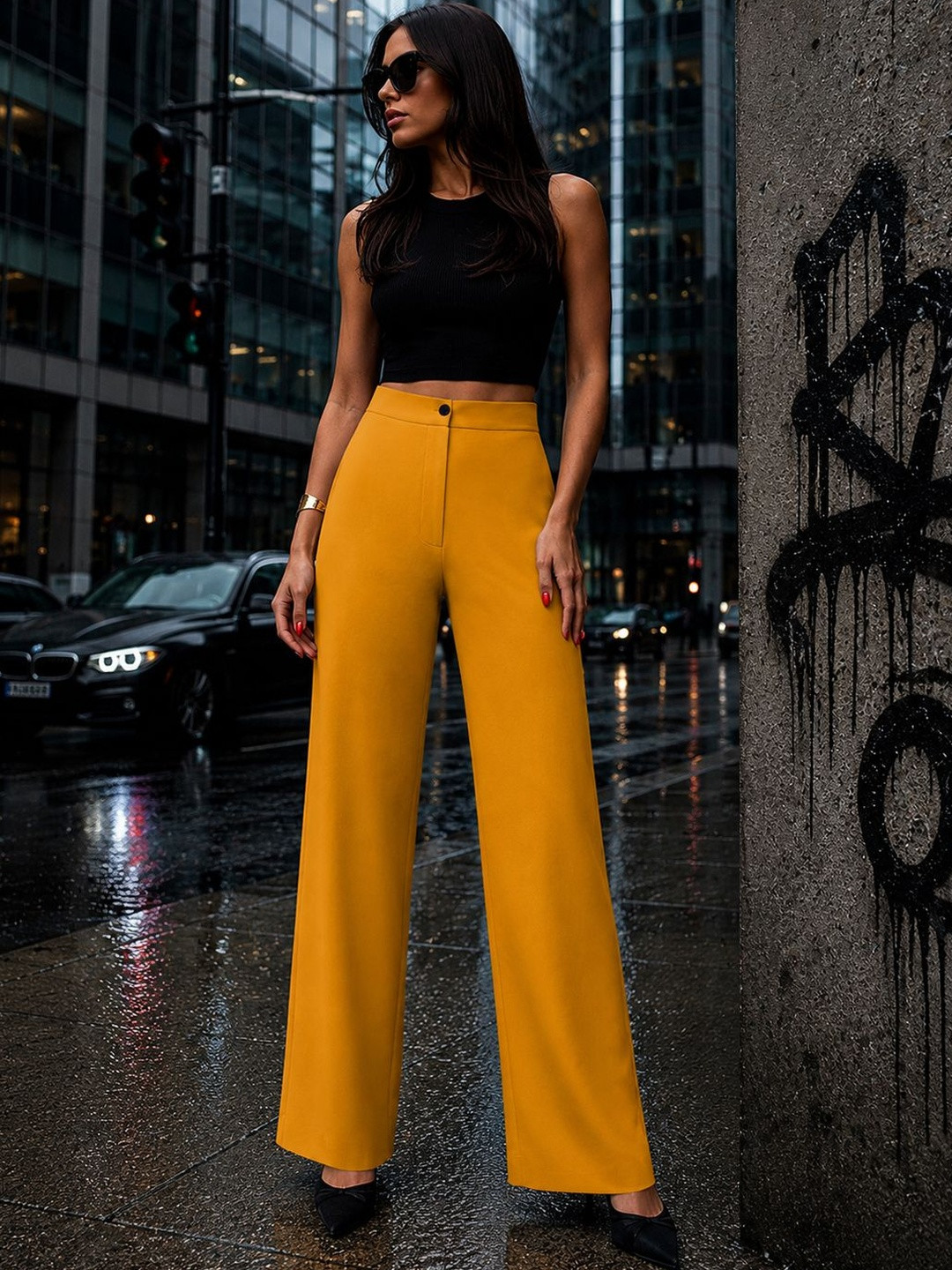 STRV Women Solid Straight Fit Pants