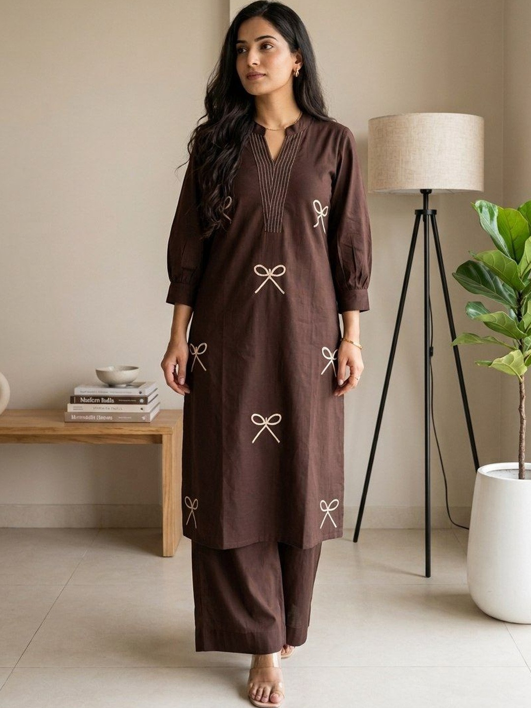SITARRAA Cotton Embroidered Tunic with Trousers