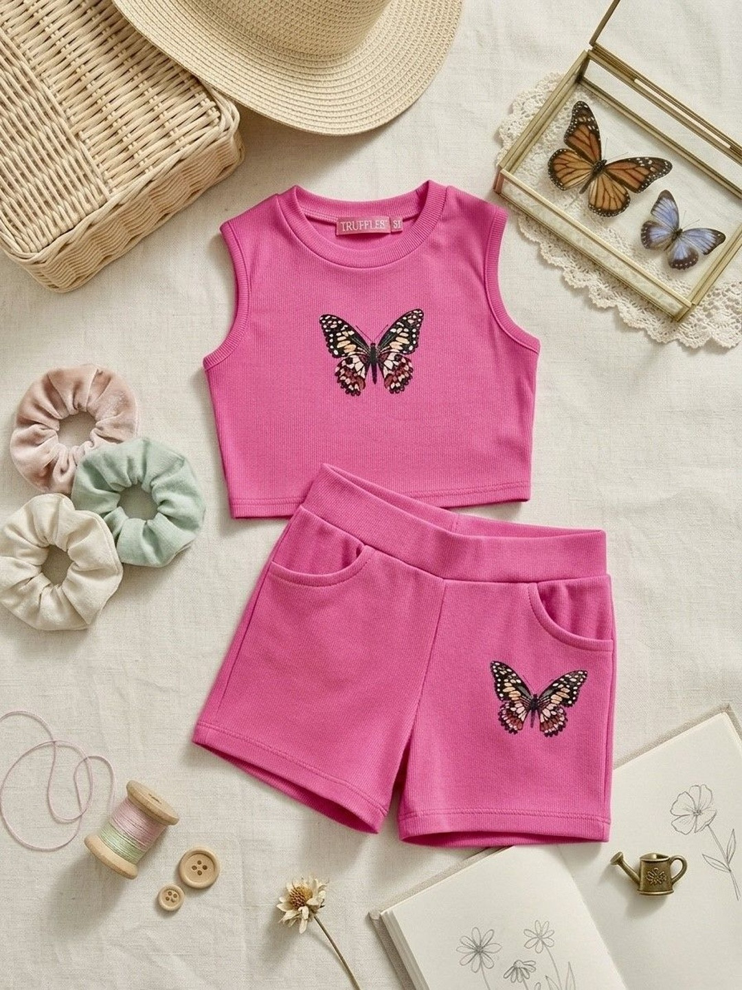 TRUFFLES Embroidered Top with Shorts
