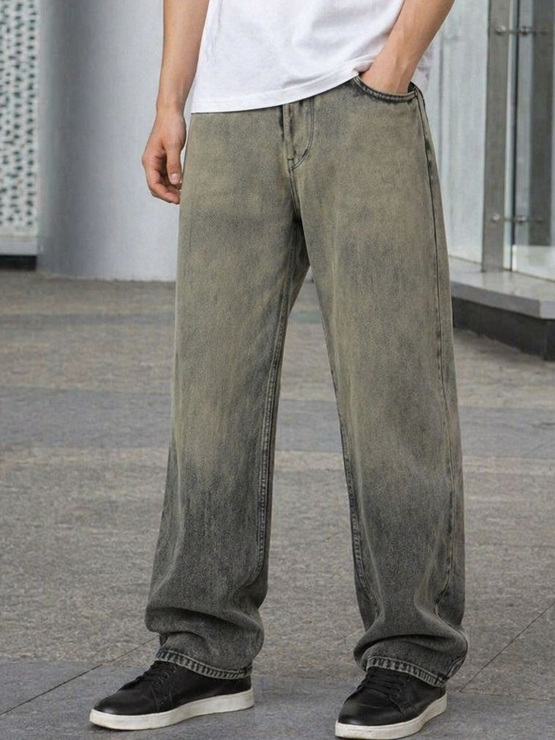COY Men Comfort Mid-Rise Heavy Fade Stretchable Jeans