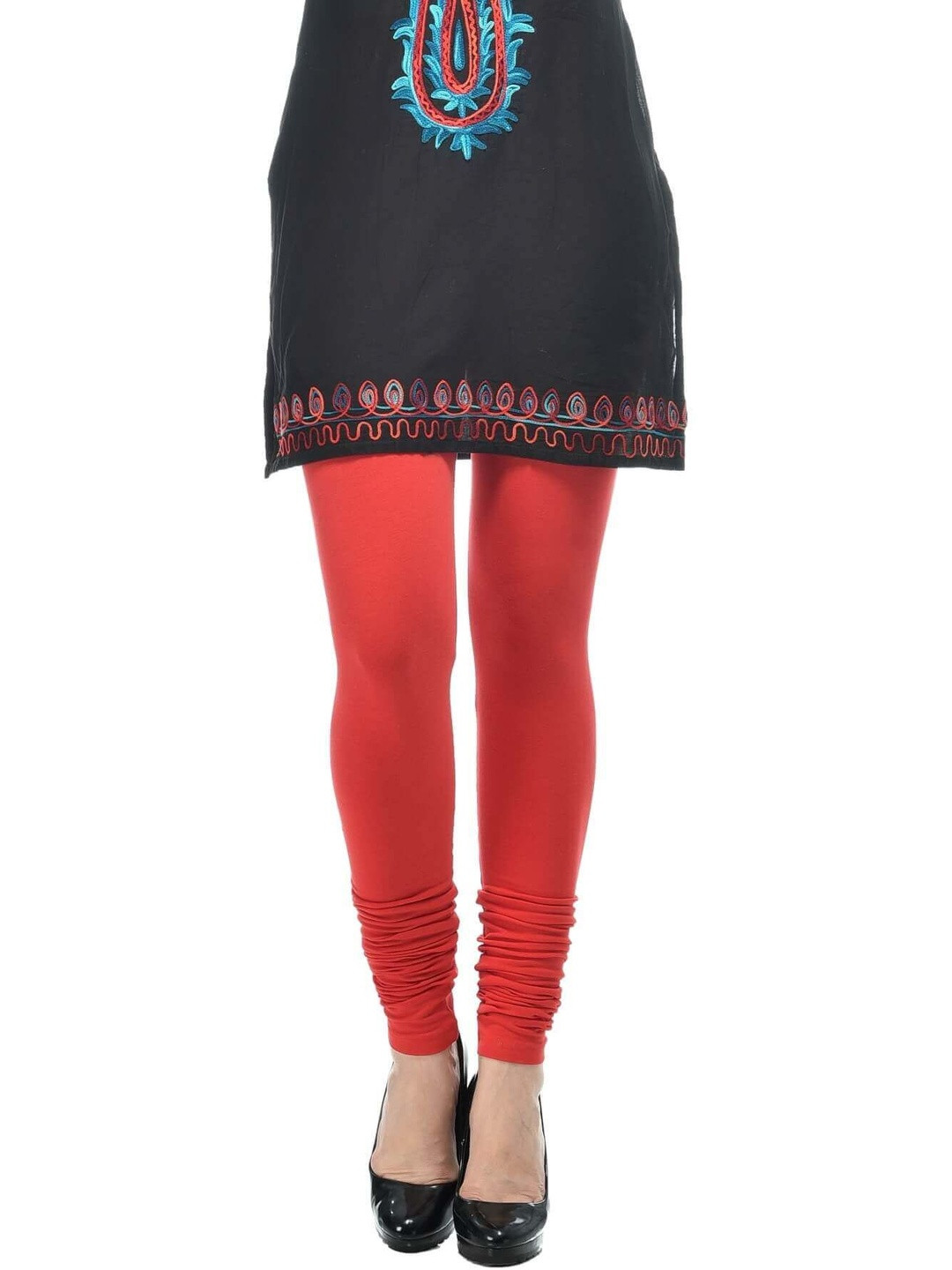 Frenchtrendz Women Cotton Blend Solid Churidar Length Leggings
