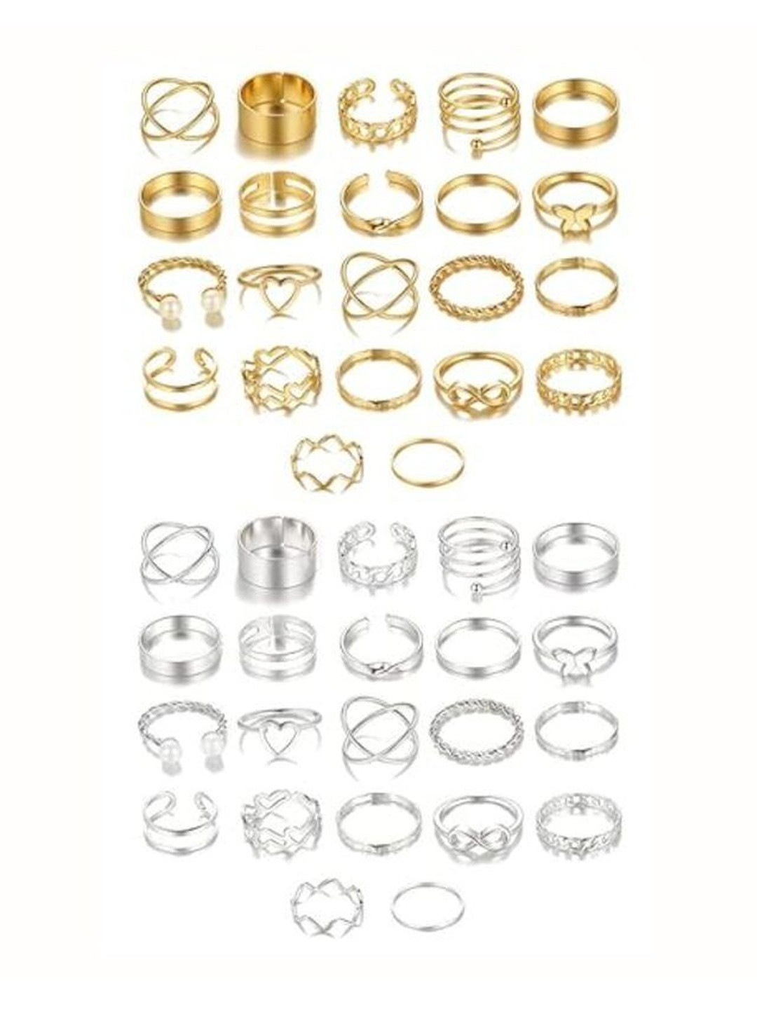 Zaphariq Women Set of 40 Finger Ring